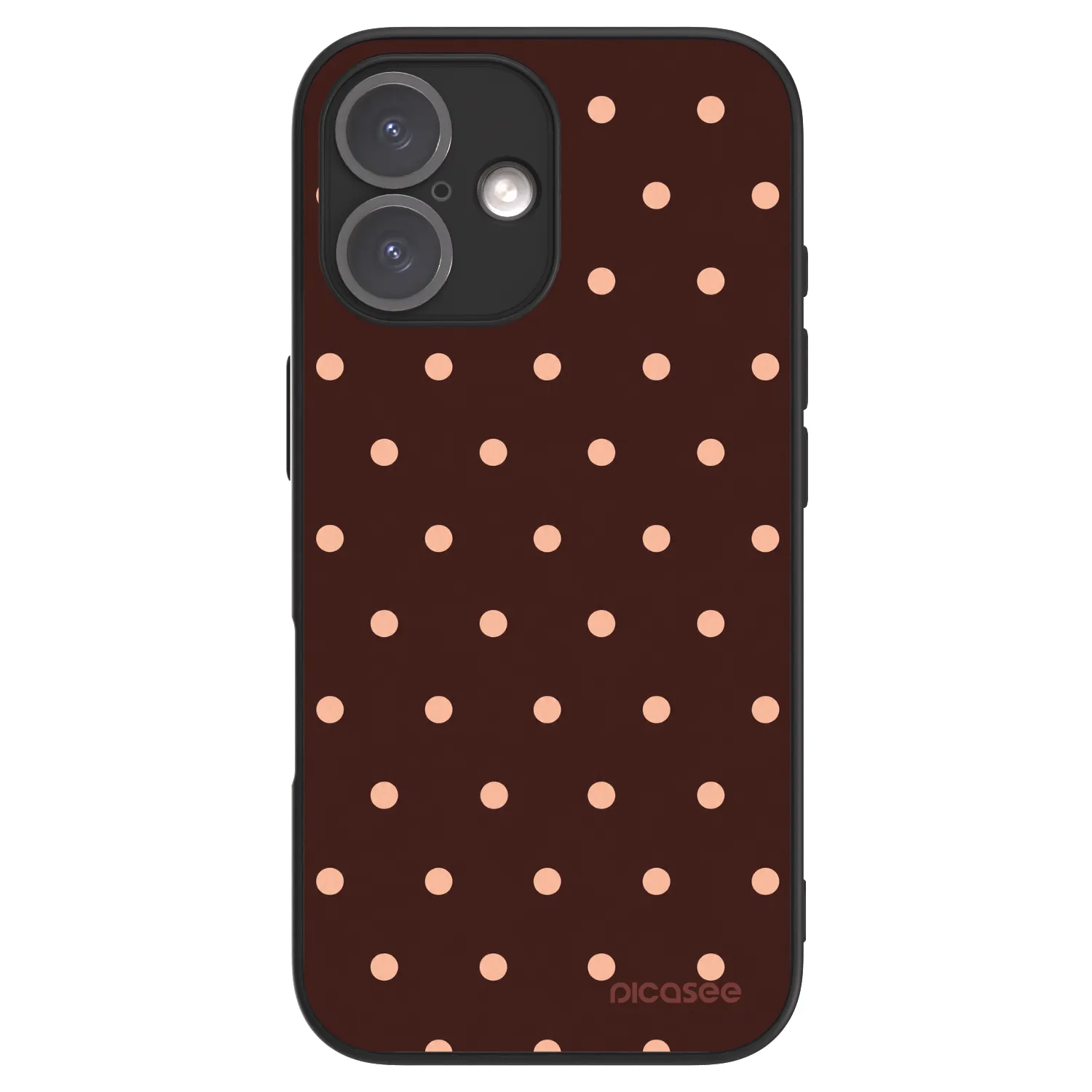 Picasee ULTIMATE CASE za Apple iPhone 16 - Peach Dots & Chocolate