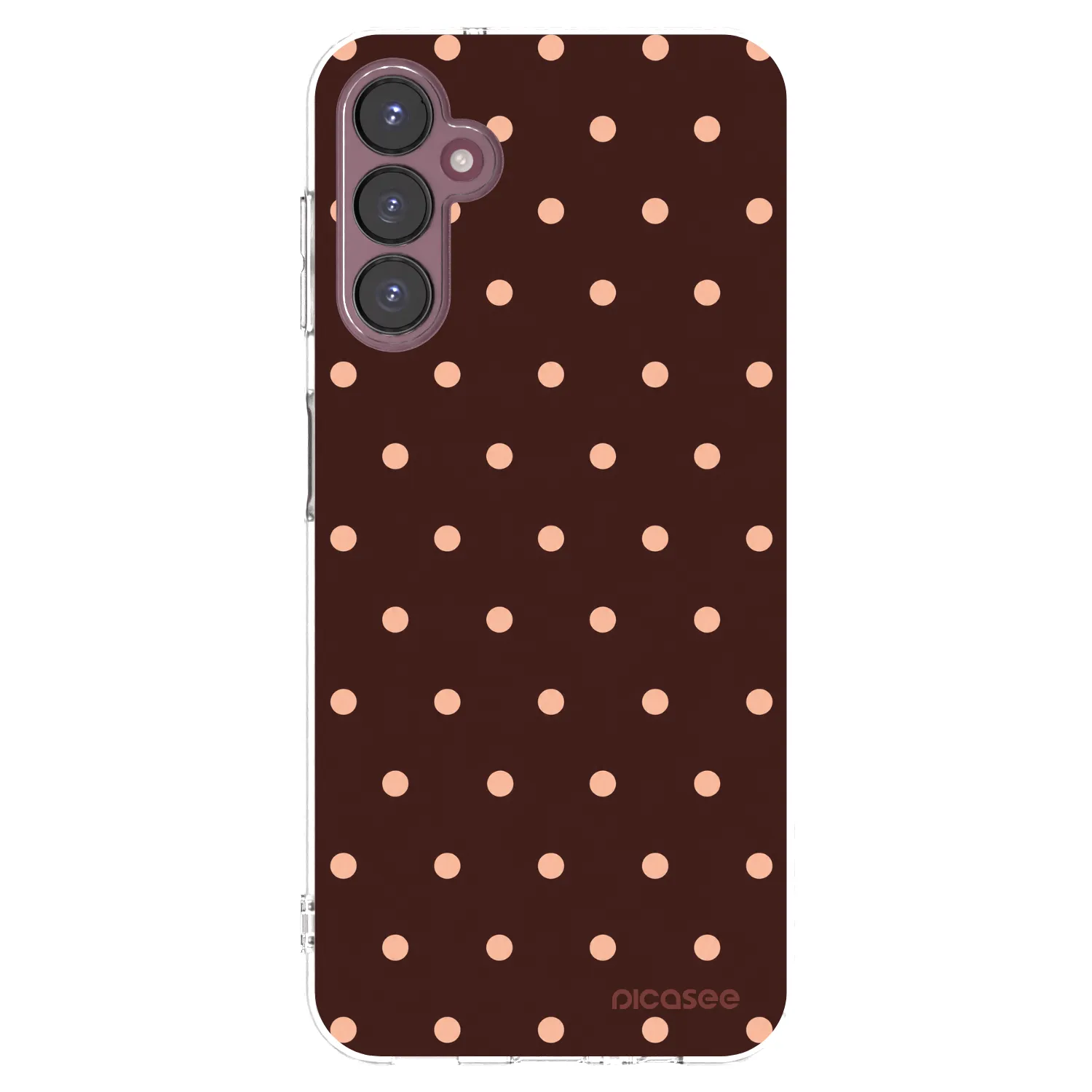 Picasee silikonska prozirna maskica za Samsung Galaxy A05s A057G - Peach Dots & Chocolate