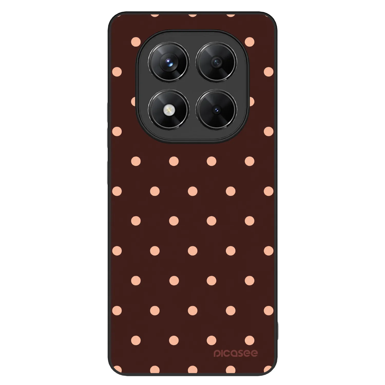 Picasee ULTIMATE CASE za Xiaomi Redmi Note 14 Pro 5G - Peach Dots & Chocolate