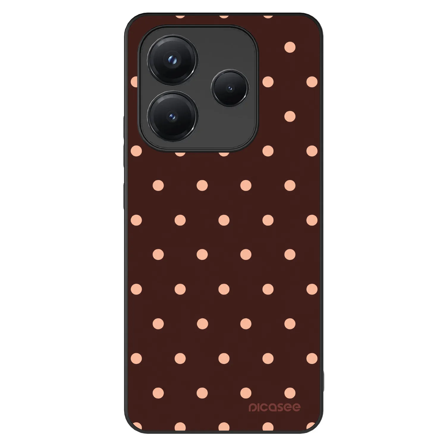 Picasee ULTIMATE CASE za Xiaomi Redmi Note 14 5G - Peach Dots & Chocolate