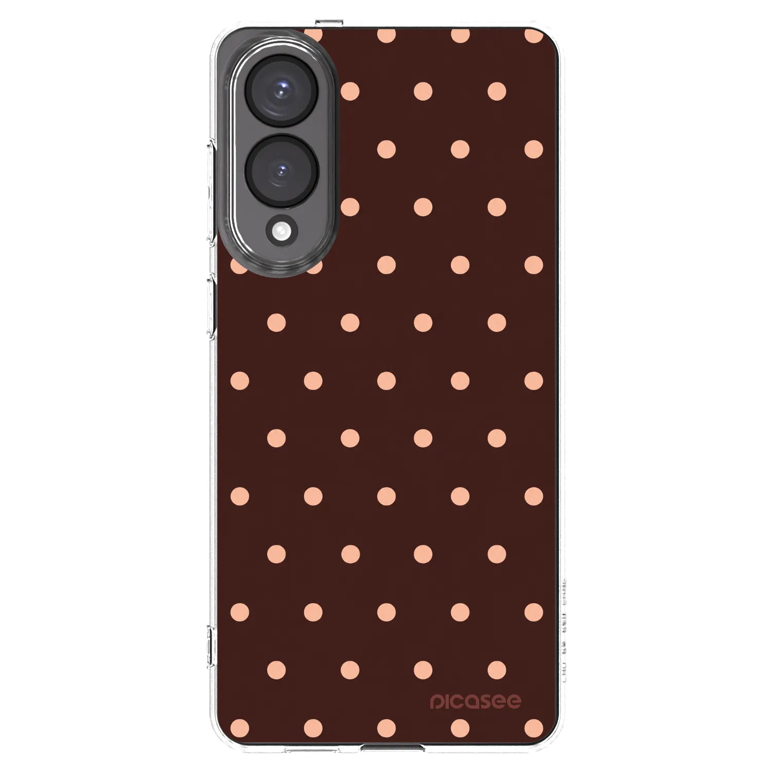 Picasee silikonska prozirna maskica za Samsung Galaxy S25 Edge 5G - Peach Dots & Chocolate