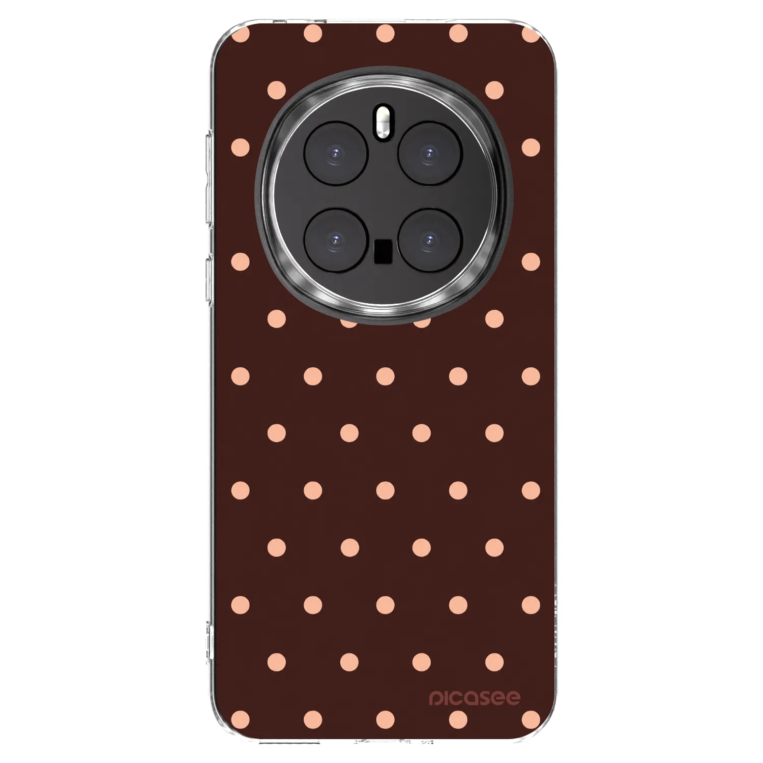 Picasee silikonska prozirna maskica za Honor Magic7 Pro 5G - Peach Dots & Chocolate