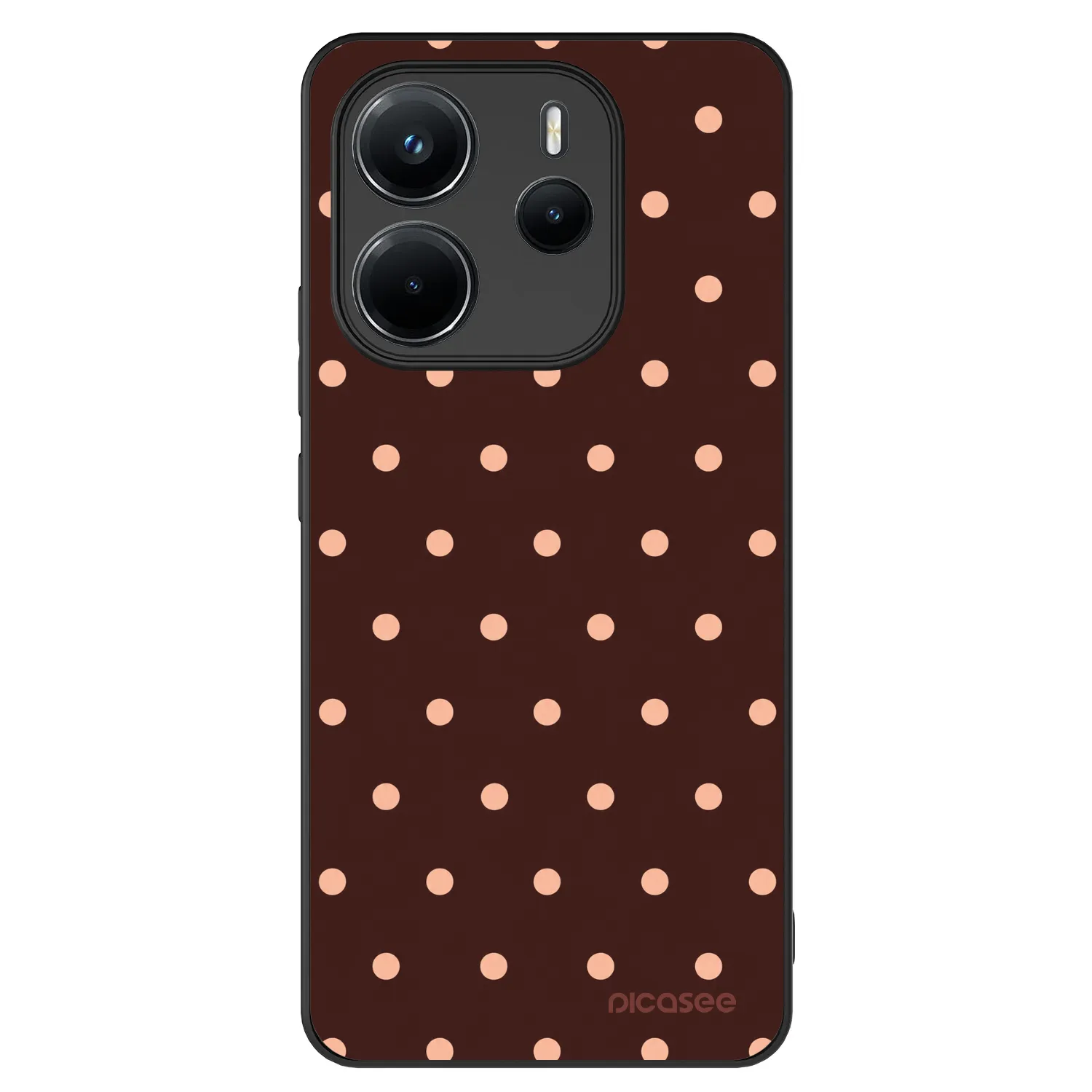 Picasee ULTIMATE CASE za Xiaomi Redmi Note 14 4G - Peach Dots & Chocolate