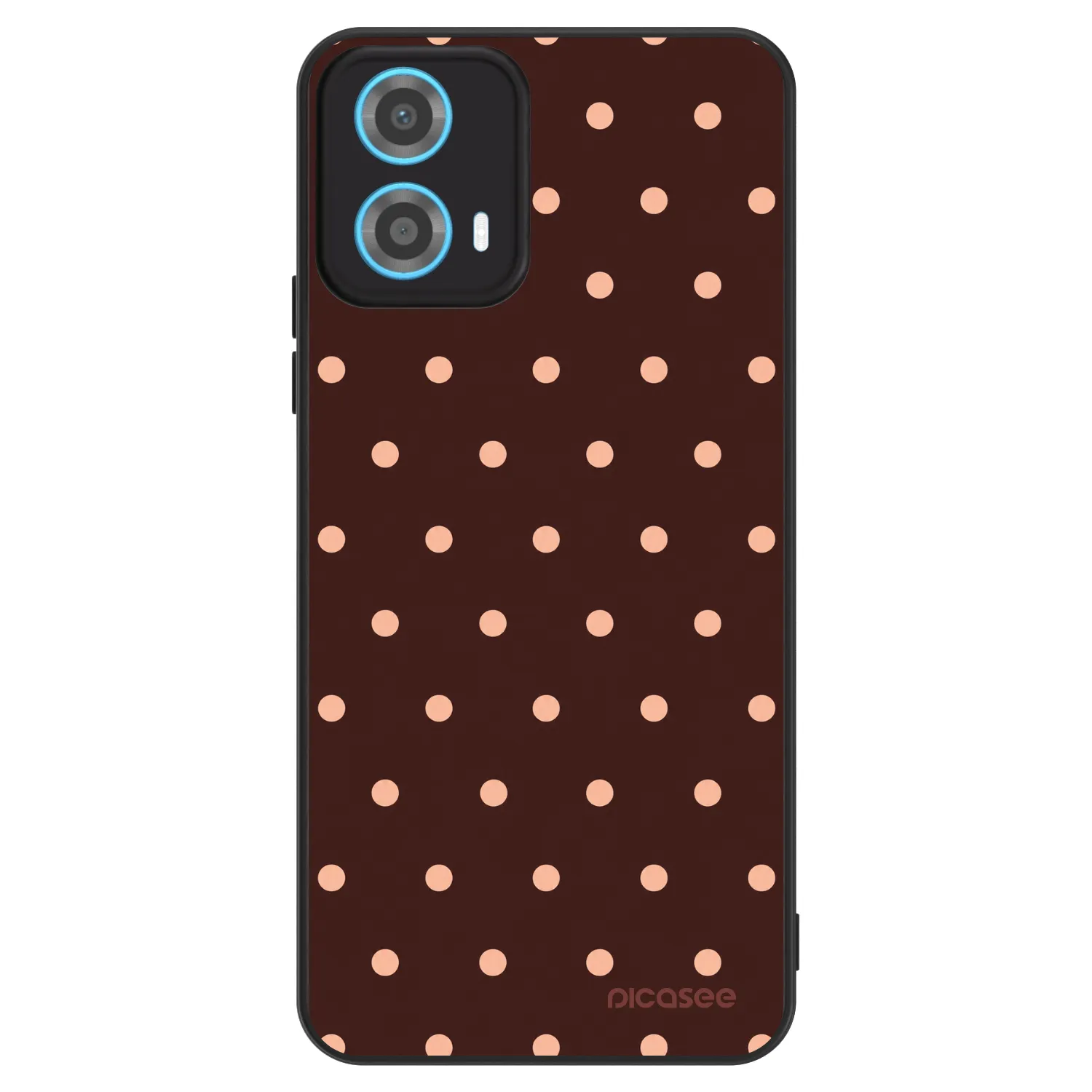 Picasee ULTIMATE CASE za Motorola Moto G34 5G - Peach Dots & Chocolate