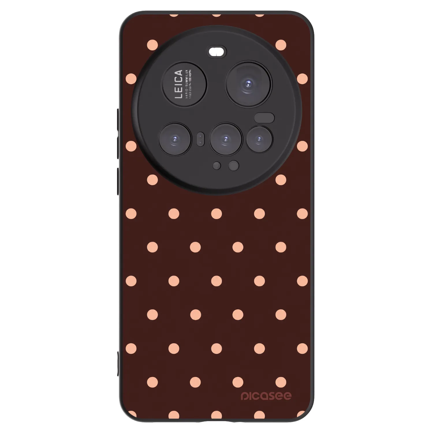Picasee crna silikonska maskica za Xiaomi 15 Ultra - Peach Dots & Chocolate