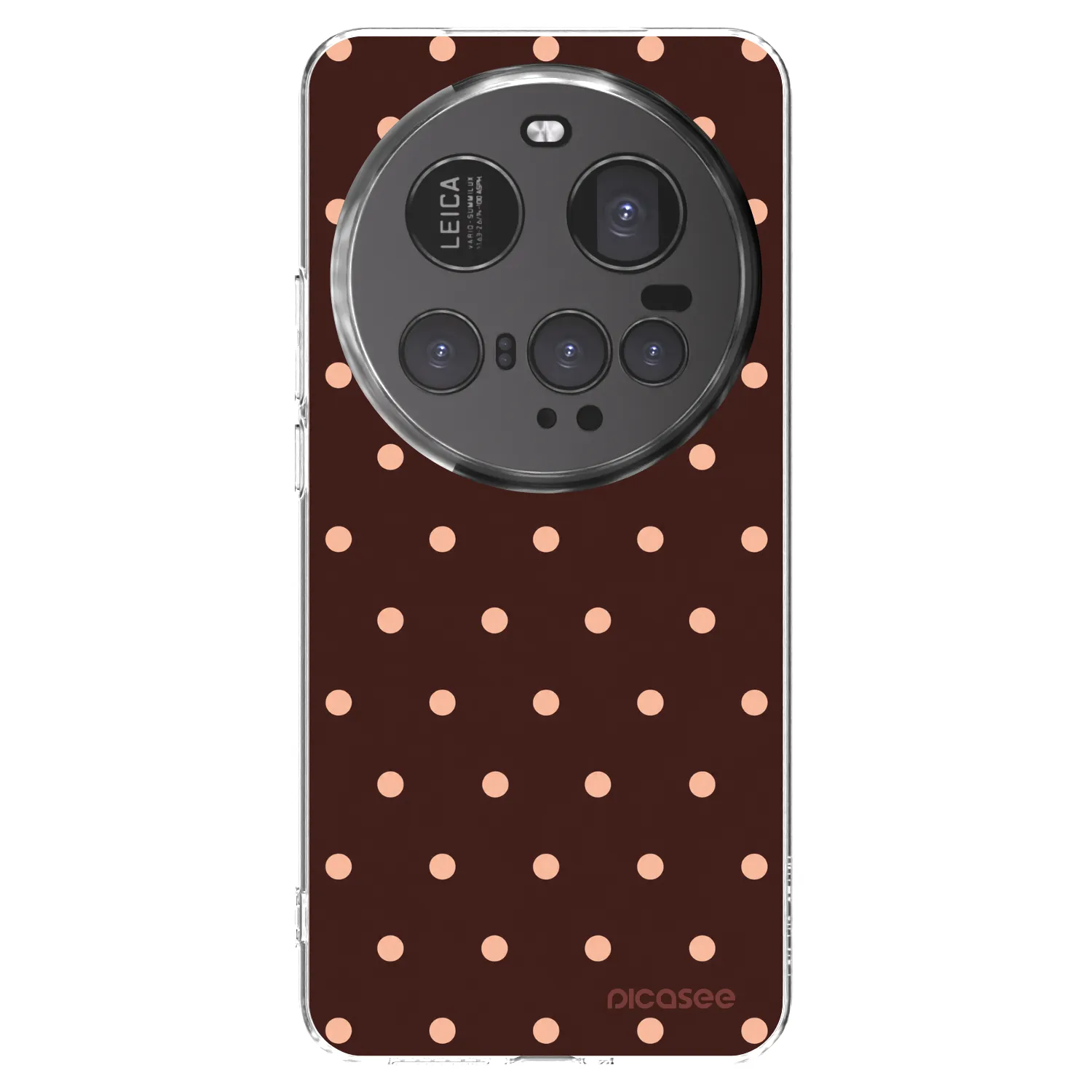 Picasee silikonska prozirna maskica za Xiaomi 15 Ultra - Peach Dots & Chocolate
