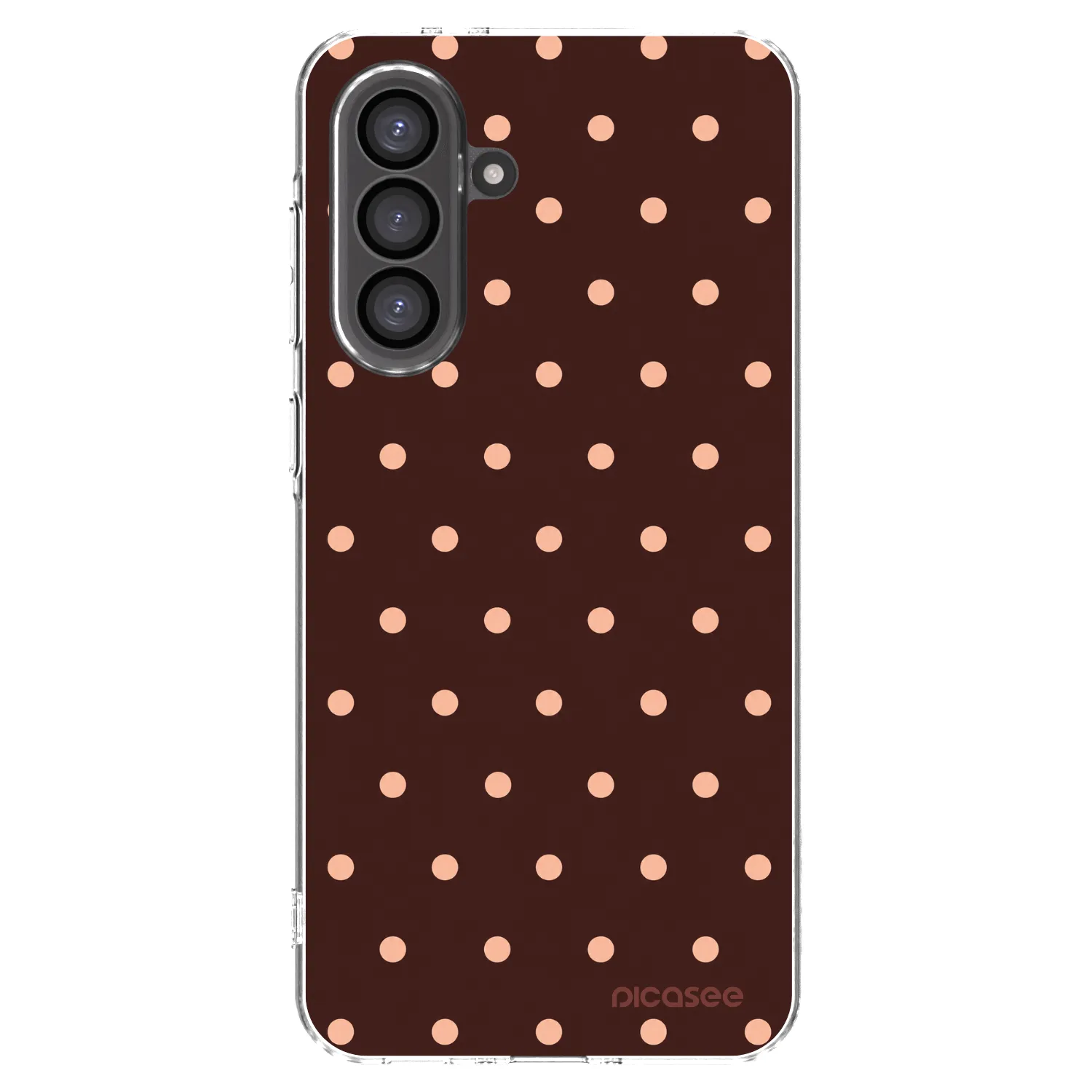 Picasee silikonska prozirna maskica za Samsung Galaxy A56 5G A566B - Peach Dots & Chocolate