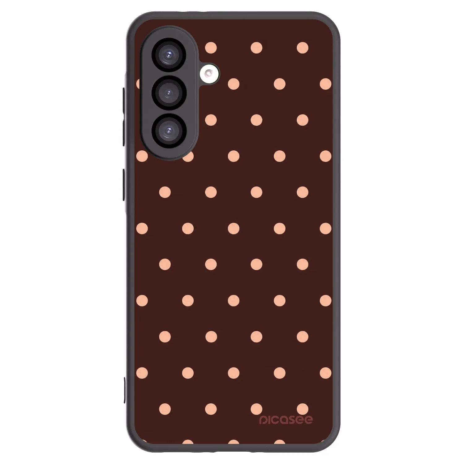 Picasee crna silikonska maskica za Samsung Galaxy A26 5G A266B - Peach Dots & Chocolate