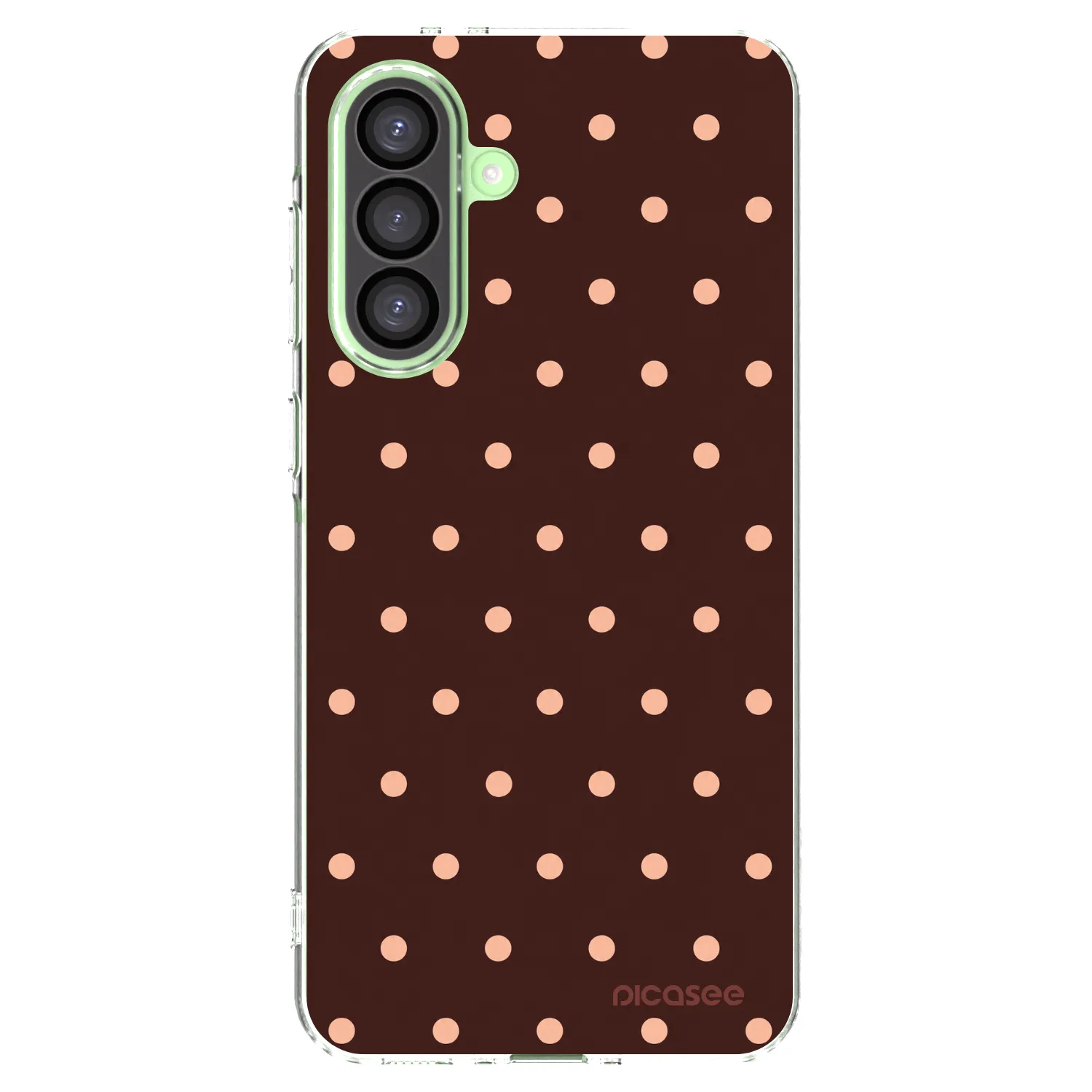 Picasee silikonska prozirna maskica za Samsung Galaxy A26 5G A266B - Peach Dots & Chocolate