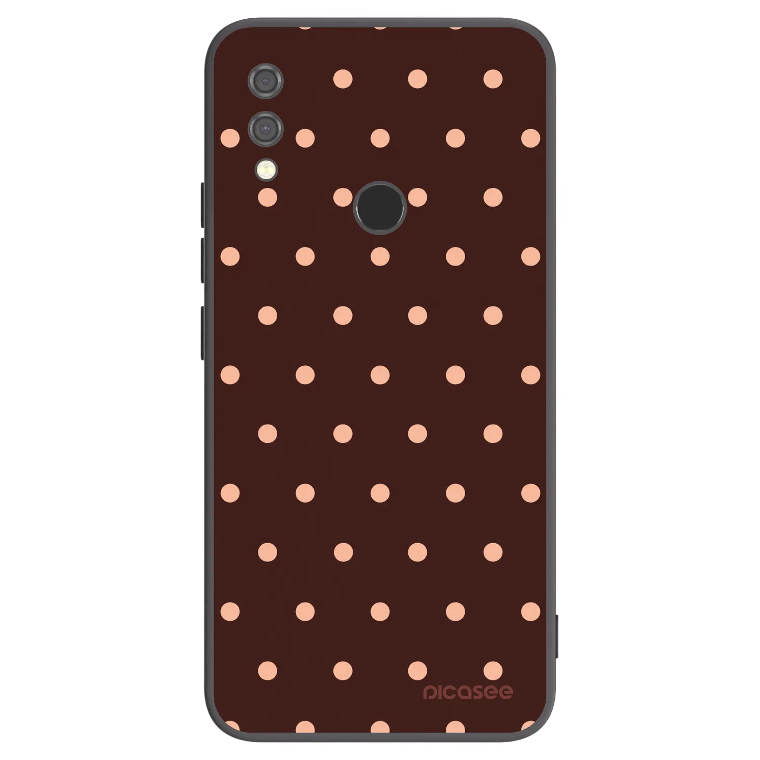 Picasee crna silikonska maskica za Xiaomi Redmi Note 7 - Peach Dots & Chocolate