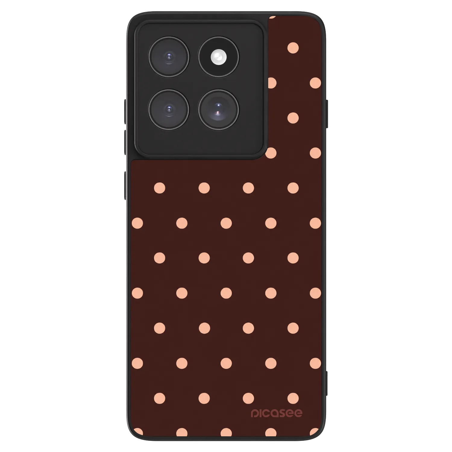 Picasee ULTIMATE CASE za Motorola Edge 60 Fusion - Peach Dots & Chocolate