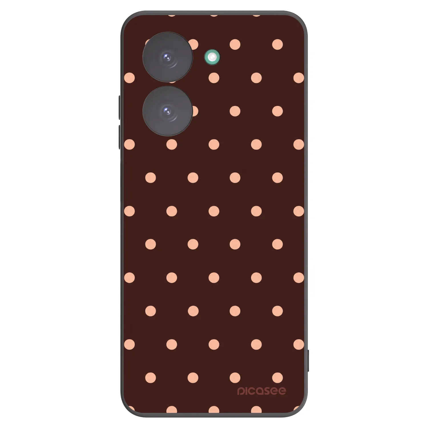Picasee crna silikonska maskica za Xiaomi Redmi A5 - Peach Dots & Chocolate