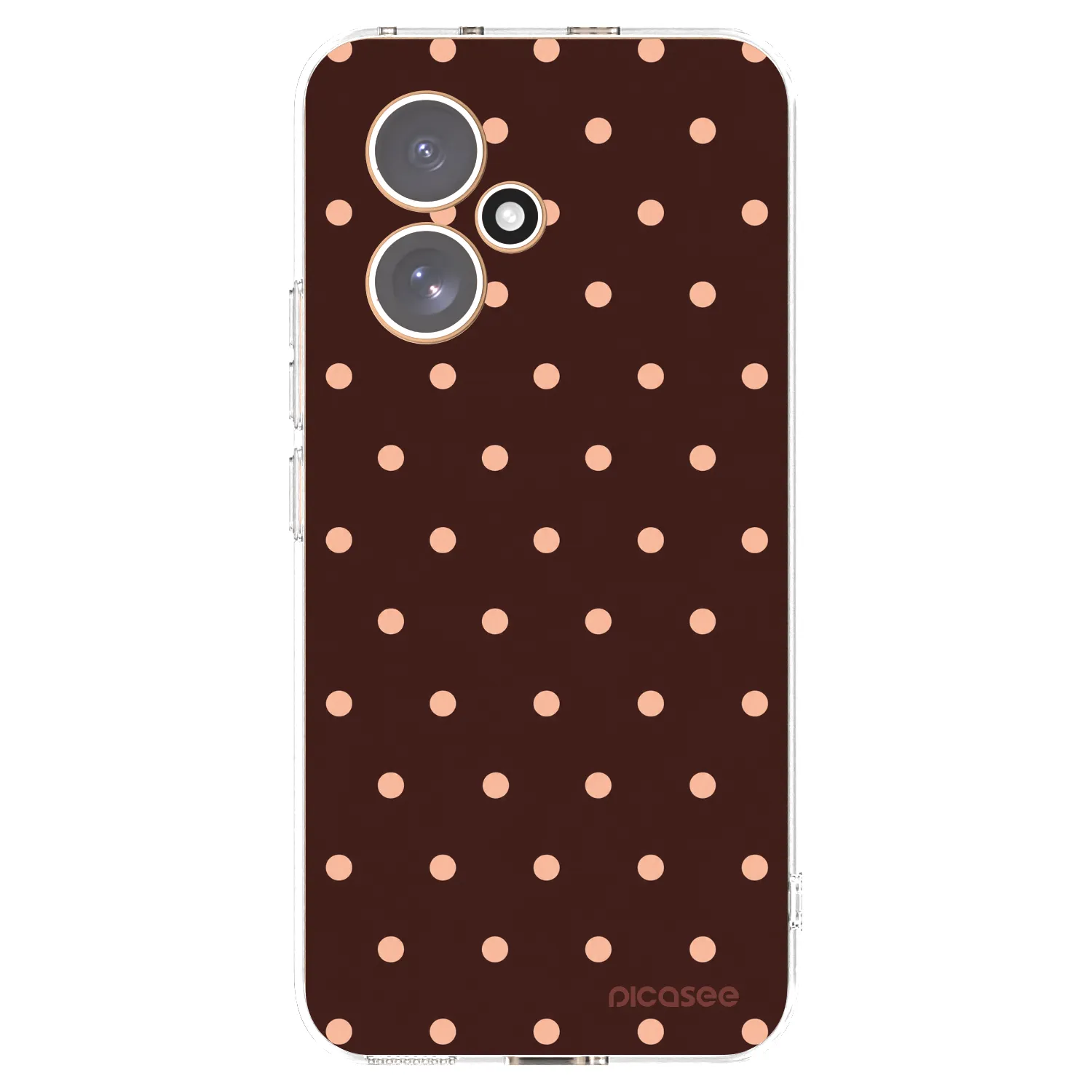 Picasee silikonska prozirna maskica za Honor 400 5G - Peach Dots & Chocolate
