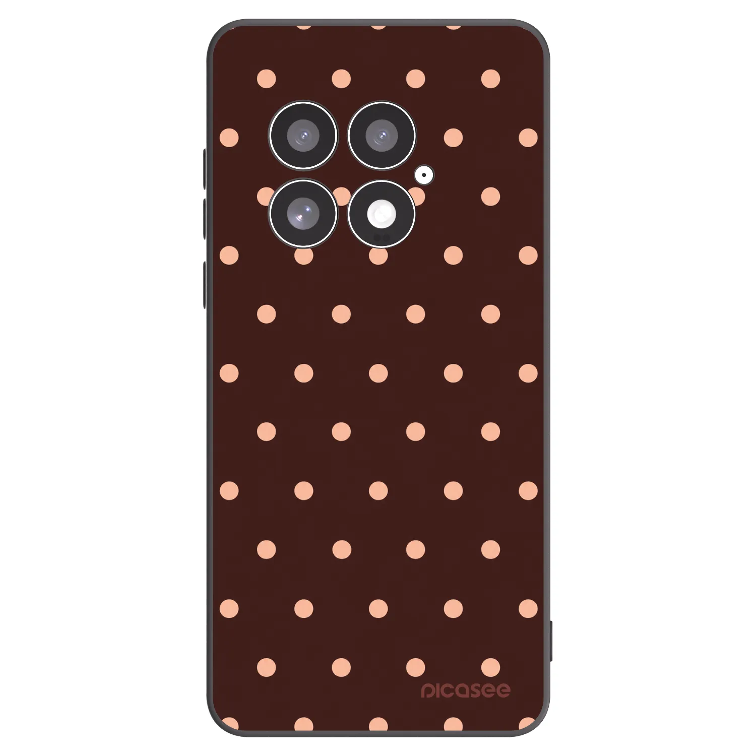 Picasee crna silikonska maskica za OnePlus 13 5G - Peach Dots & Chocolate