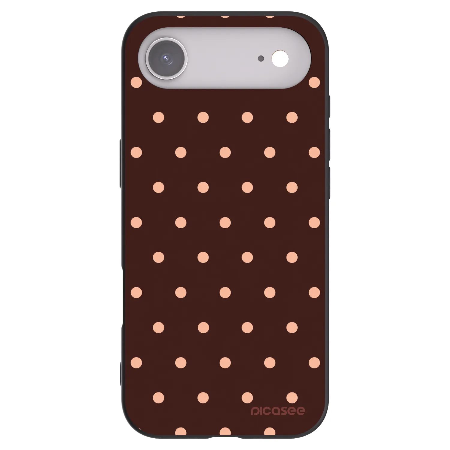 Picasee crna silikonska maskica za Apple iPhone Air - Peach Dots & Chocolate