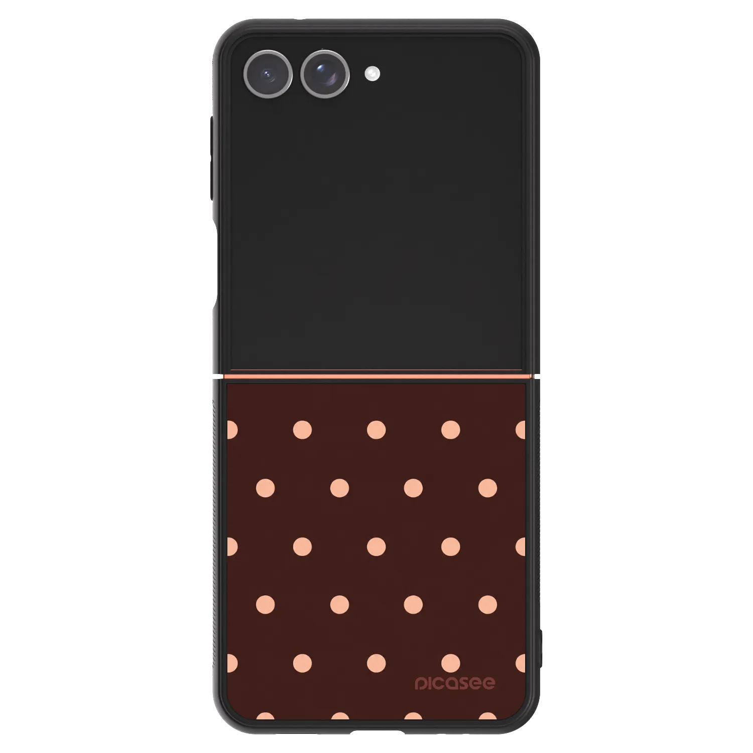 Picasee ULTIMATE CASE za Samsung Galaxy Z Flip7 5G - Peach Dots & Chocolate