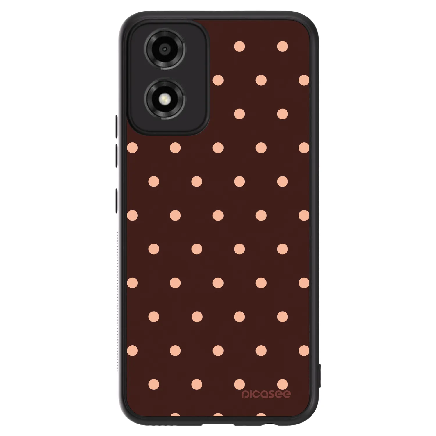 Picasee ULTIMATE CASE za Motorola Moto E14 - Peach Dots & Chocolate
