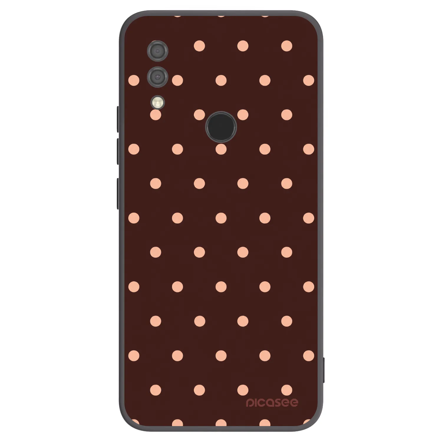 Picasee crna silikonska maskica za Xiaomi Redmi 7 - Peach Dots & Chocolate