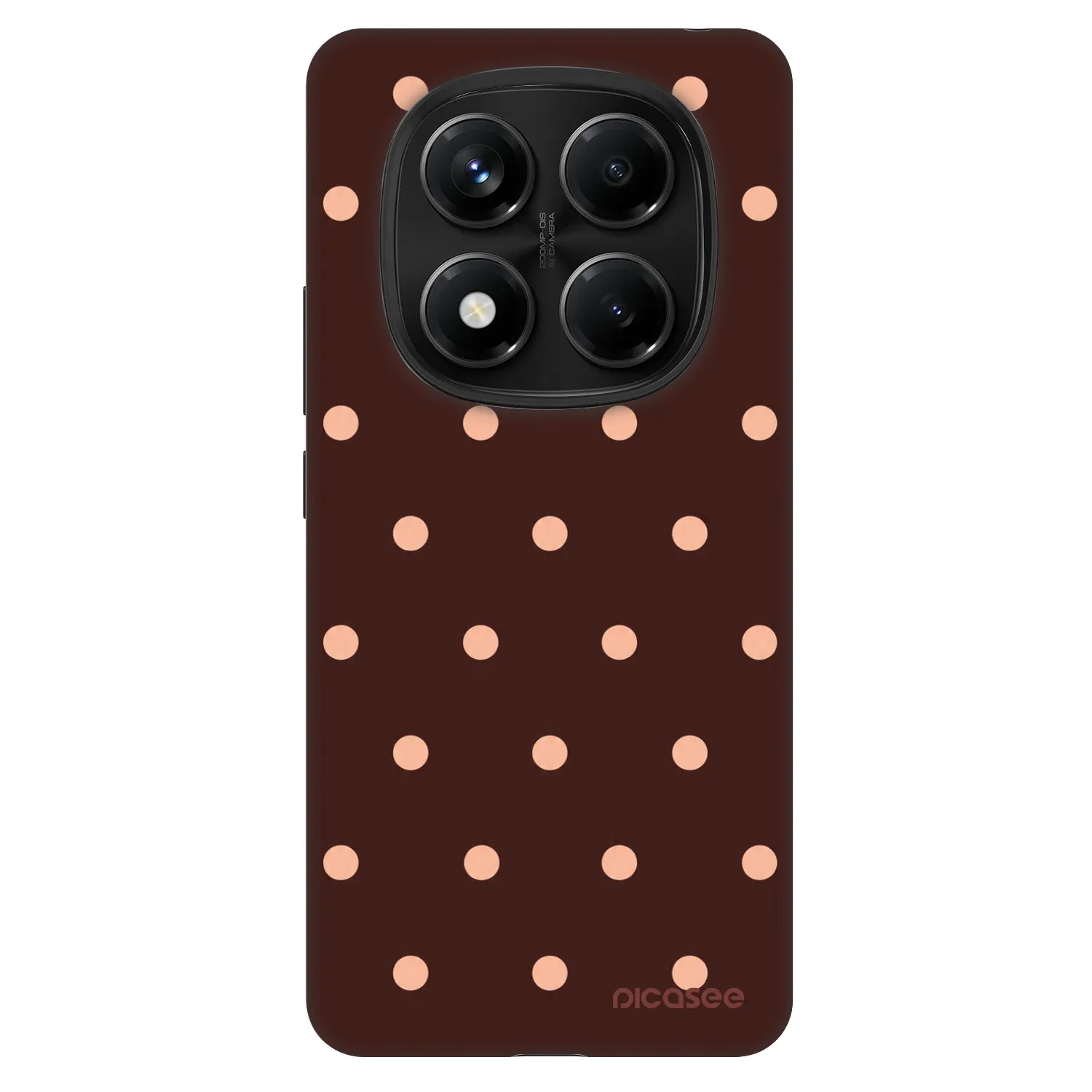 Picasee Fashion Case za Xiaomi Redmi Note 14 Pro 5G - Peach Dots & Chocolate