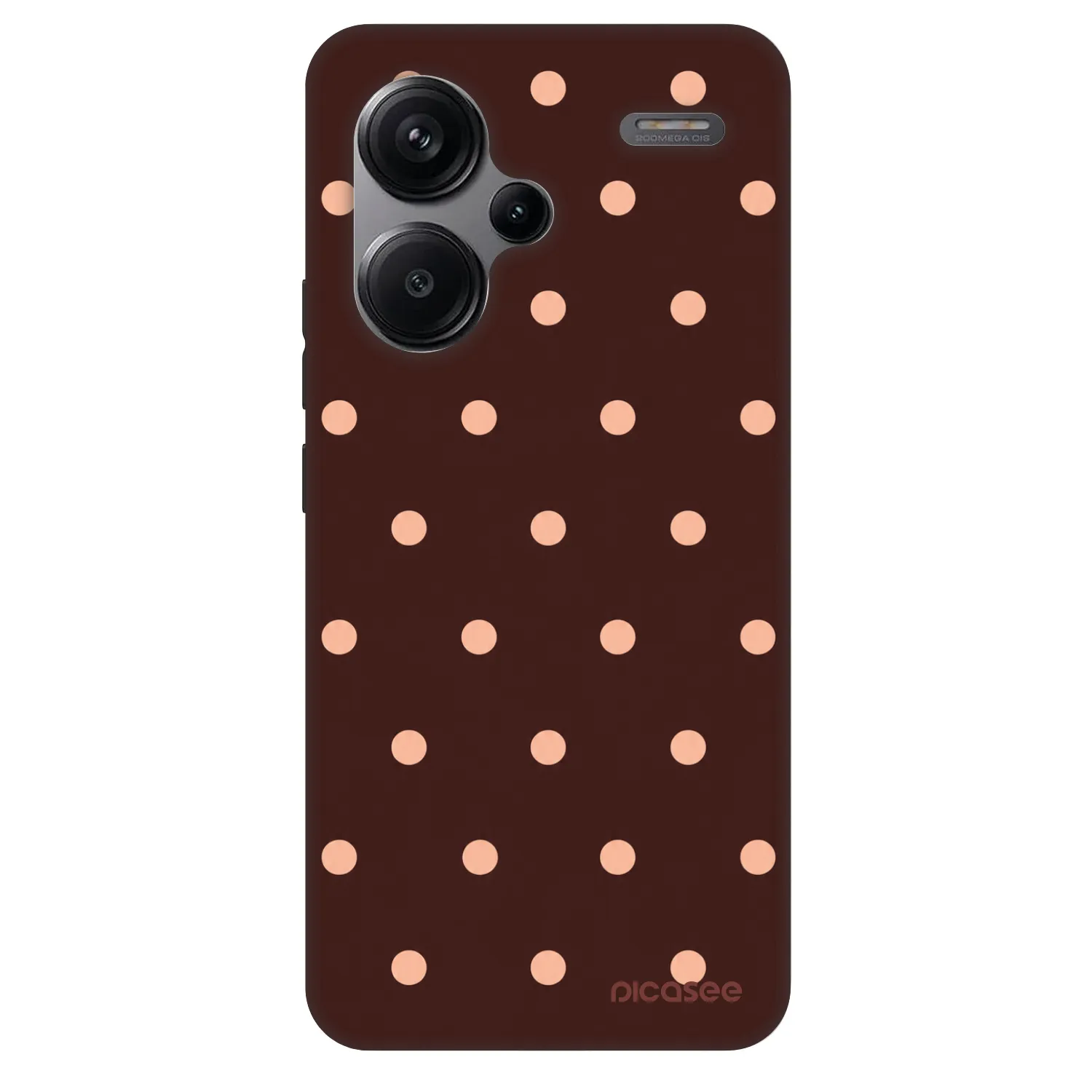 Picasee Fashion Case za Xiaomi Redmi Note 13 Pro+ 5G - Peach Dots & Chocolate