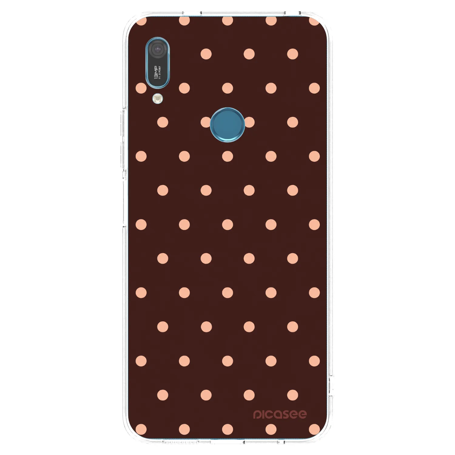 Picasee silikonska prozirna maskica za Huawei Y6 2019 - Peach Dots & Chocolate
