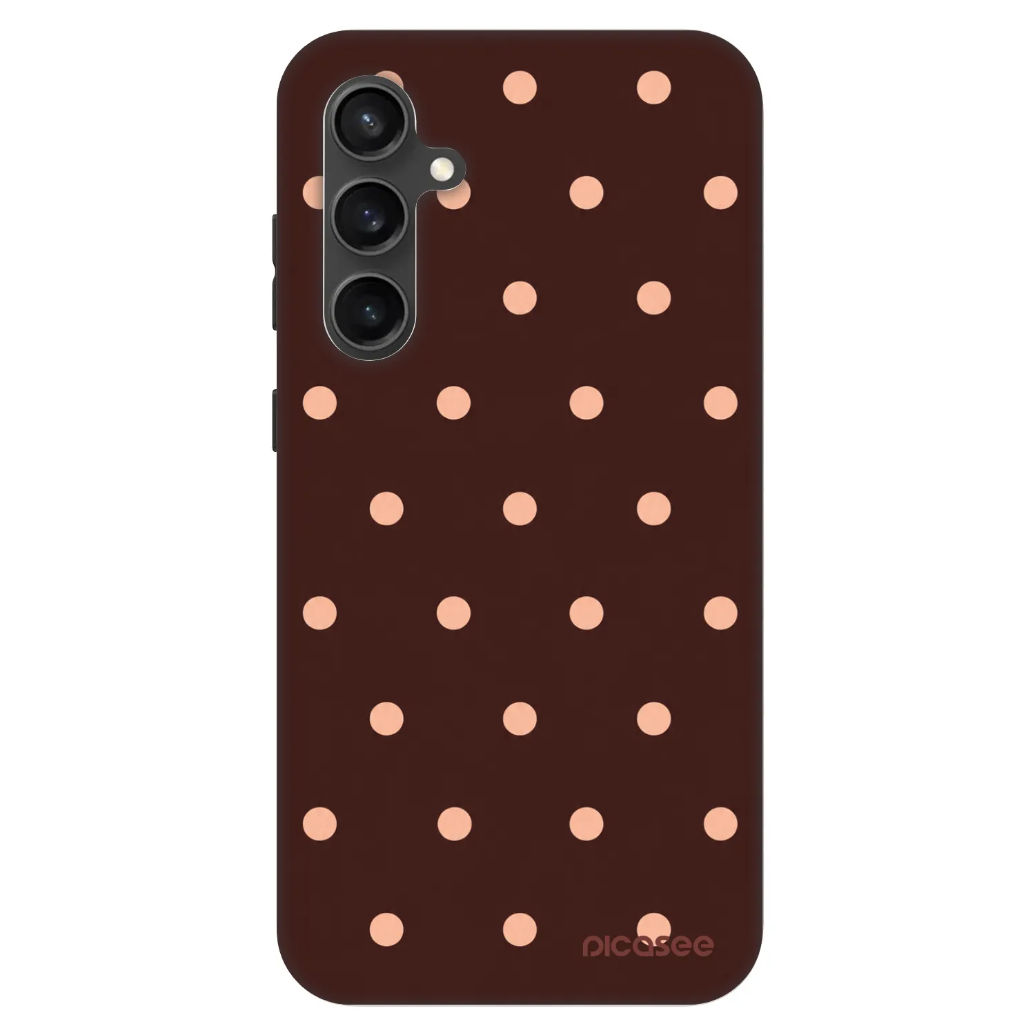 Picasee Fashion Case za Samsung Galaxy S23 FE S711B - Peach Dots & Chocolate