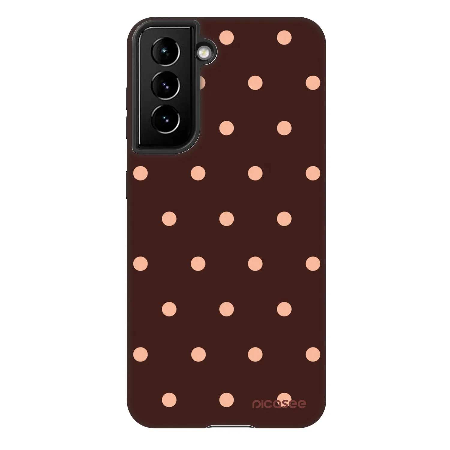 Picasee Fashion Case za Samsung Galaxy S22 5G - Peach Dots & Chocolate