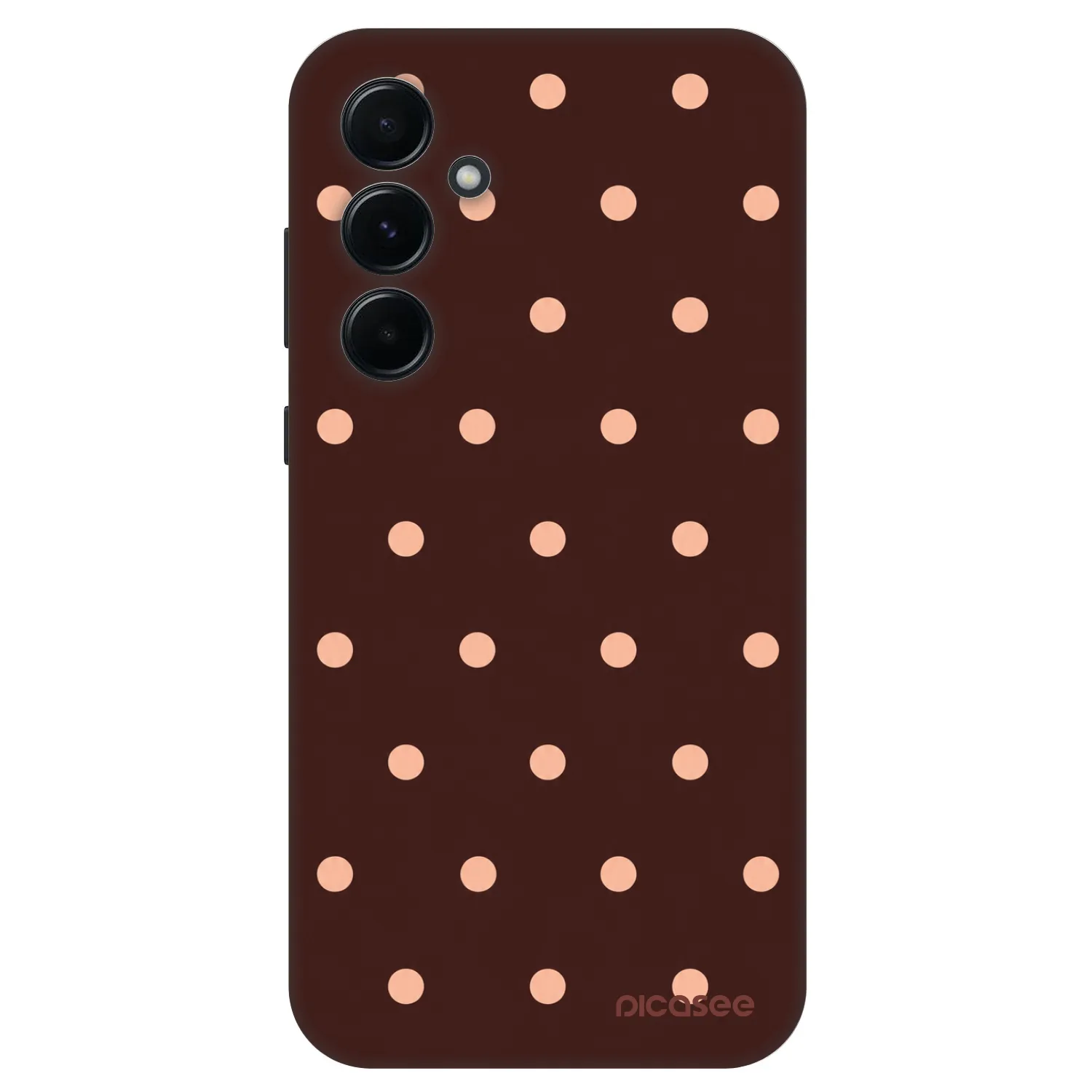 Picasee Fashion Case za Samsung Galaxy A55 5G A556B - Peach Dots & Chocolate
