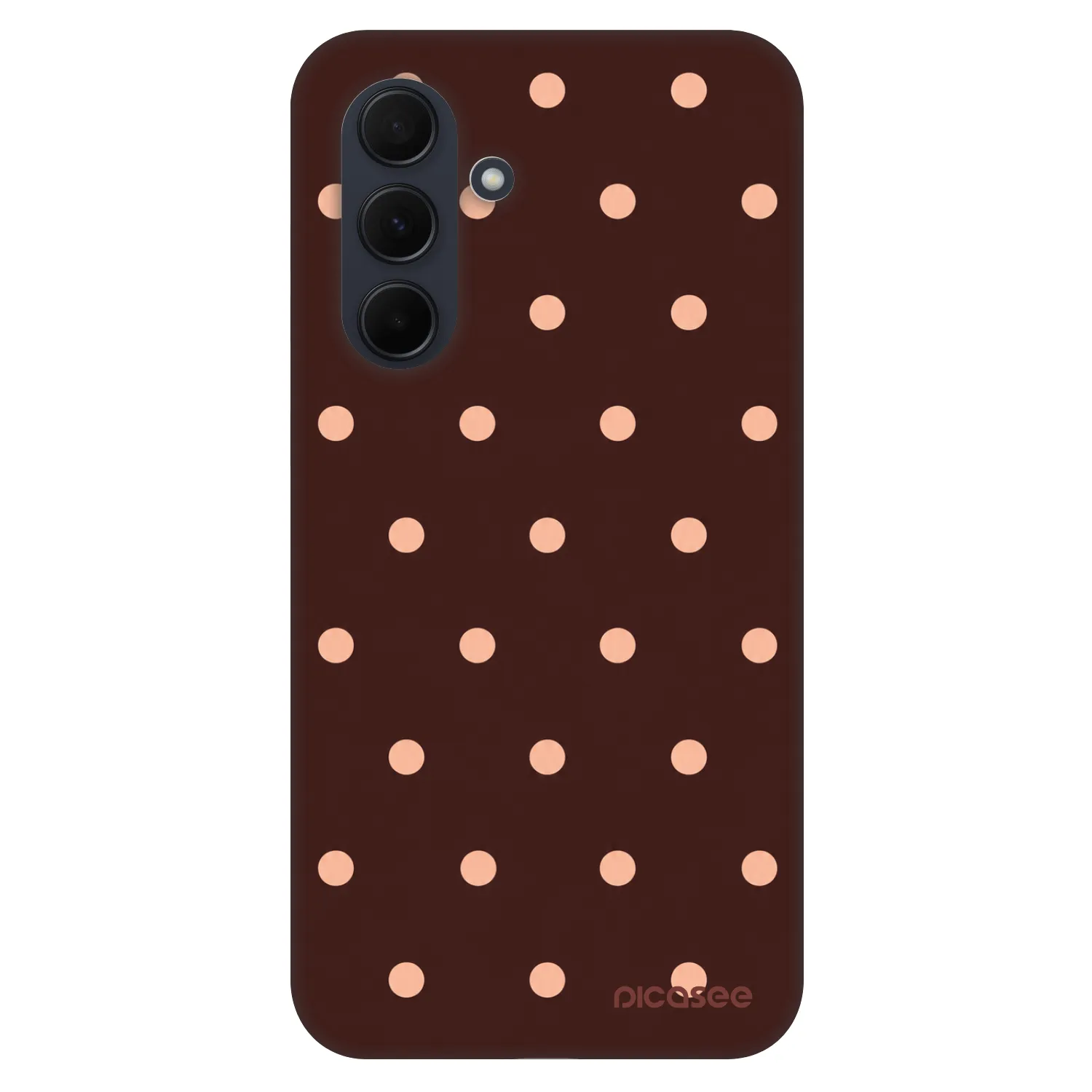Picasee Fashion Case za Samsung Galaxy A35 5G A356B - Peach Dots & Chocolate