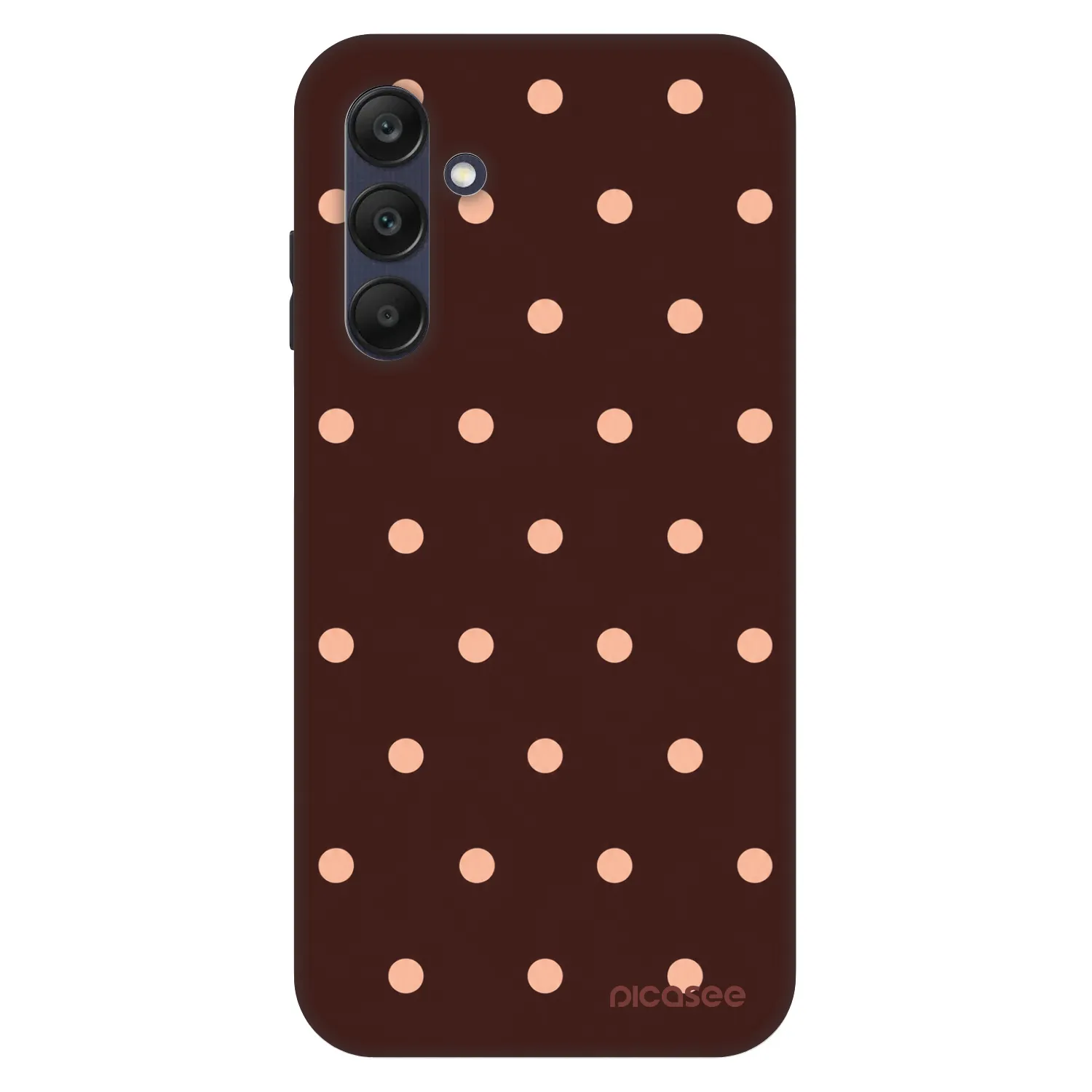 Picasee Fashion Case za Samsung Galaxy A25 A256B 5G - Peach Dots & Chocolate