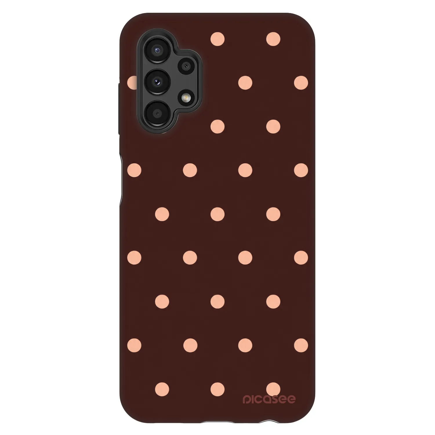 Picasee Fashion Case za Samsung Galaxy A13 4G A135 - Peach Dots & Chocolate