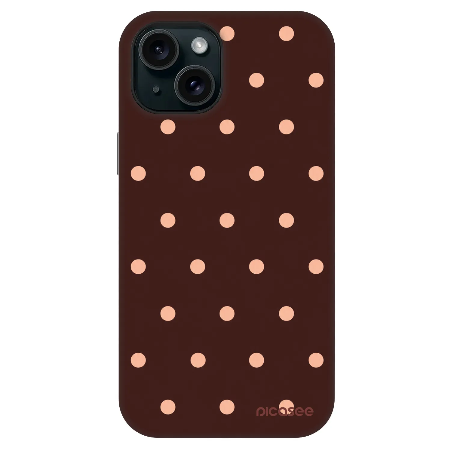 Picasee Fashion Case MagSafe za Apple iPhone 13 - Peach Dots & Chocolate