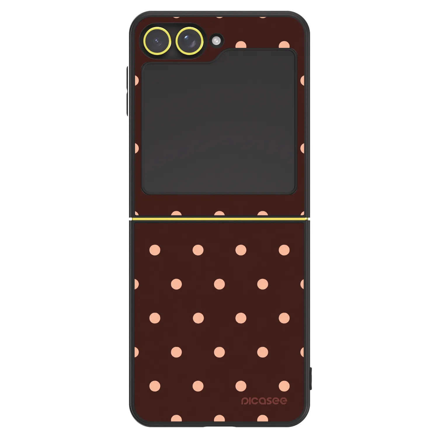 Picasee ULTIMATE CASE za Samsung Galaxy Z Flip7 FE 5G - Peach Dots & Chocolate