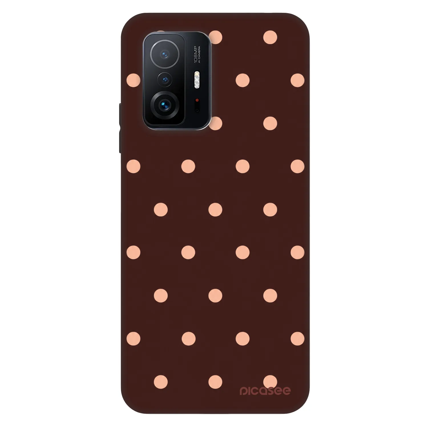 Picasee Fashion Case za Xiaomi 11T - Peach Dots & Chocolate