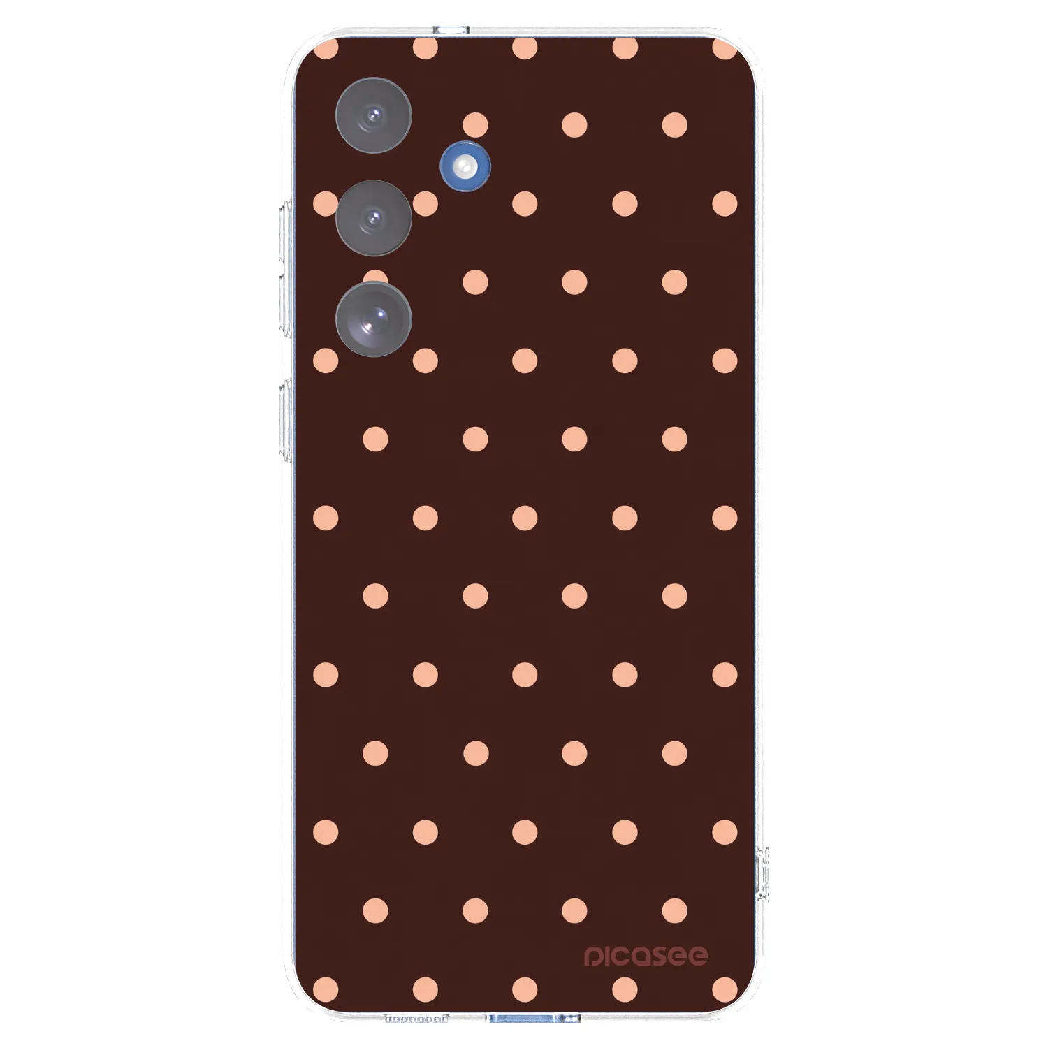 Picasee silikonska prozirna maskica za Samsung Galaxy S25 FE 5G - Peach Dots & Chocolate