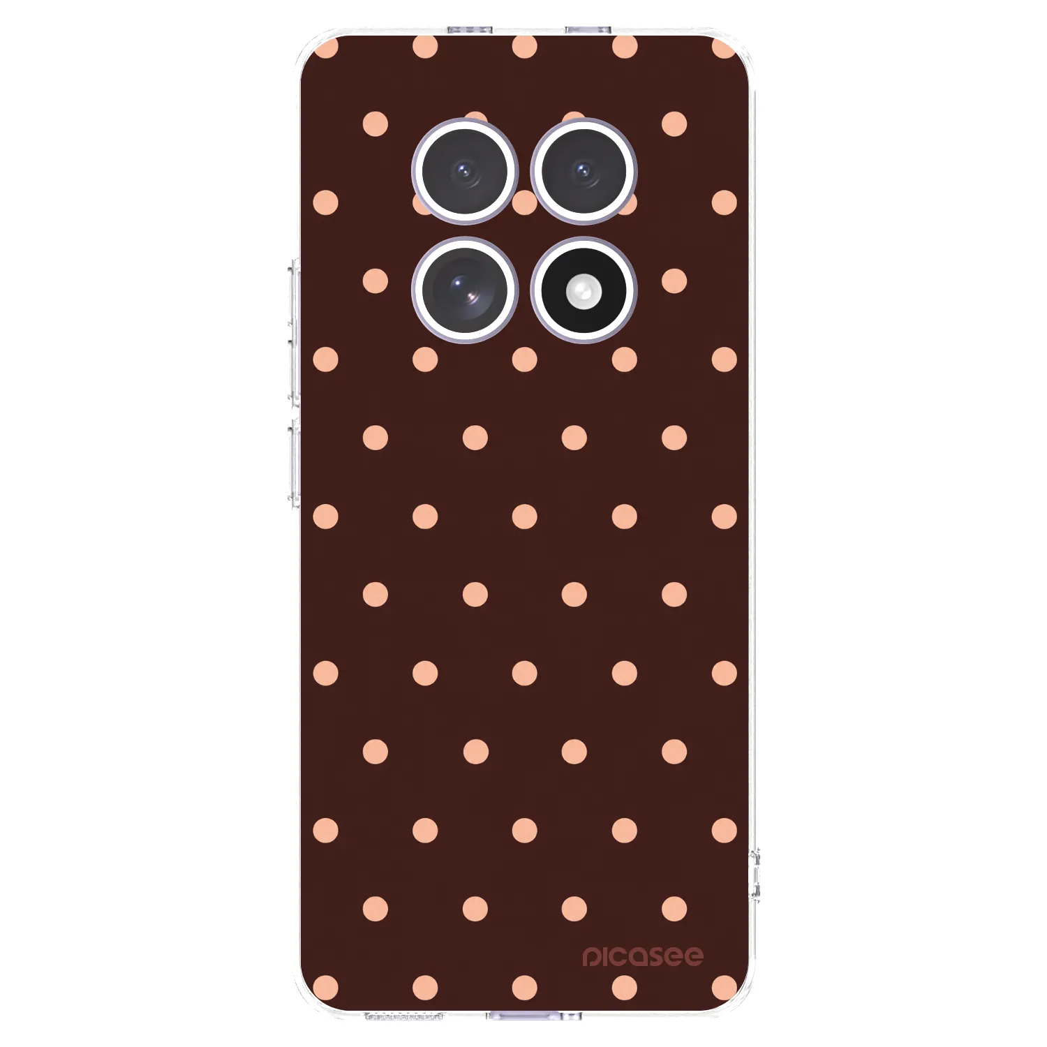 Picasee silikonska prozirna maskica za Xiaomi Redmi Note 15 4G - Peach Dots & Chocolate