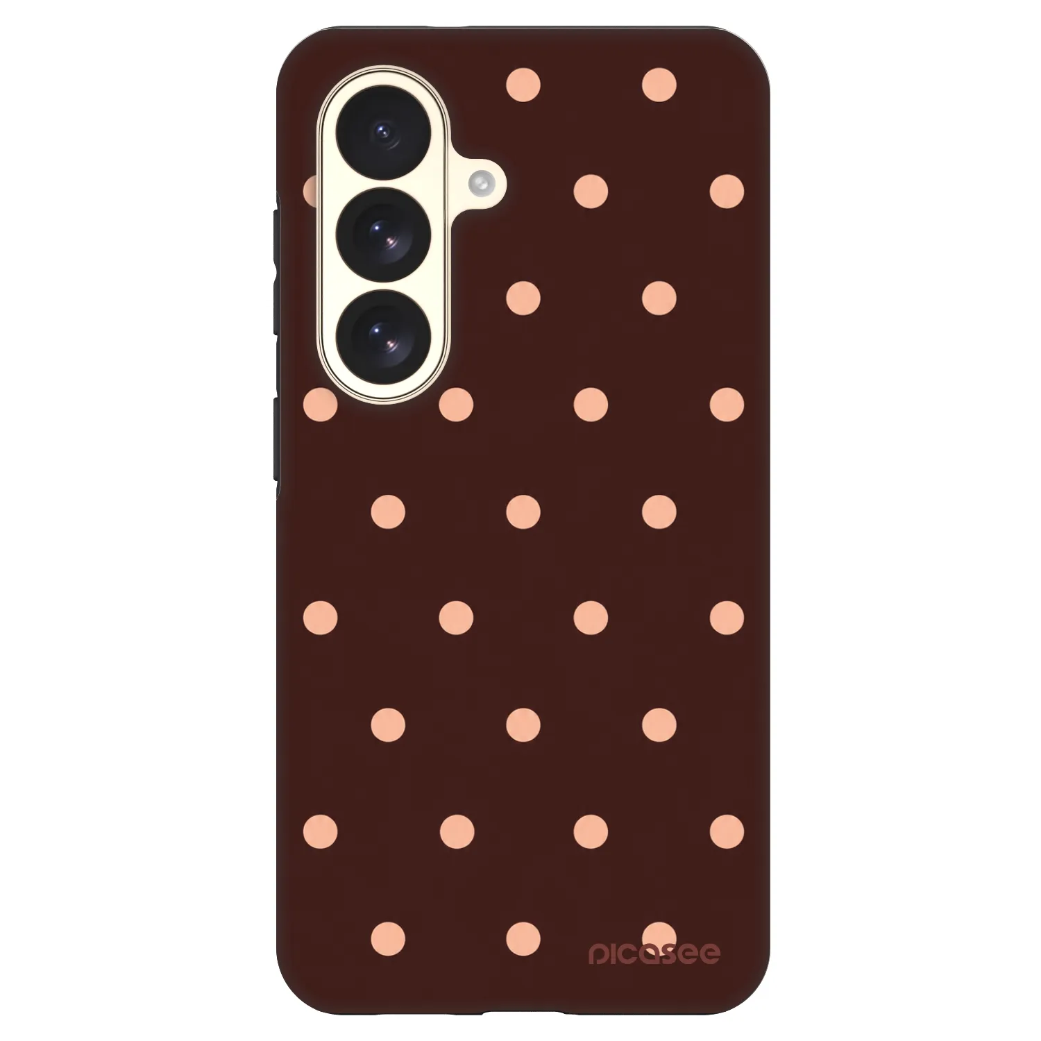 Picasee Fashion Case PowerShare pro Samsung Galaxy S26 - Peach Dots & Chocolate
