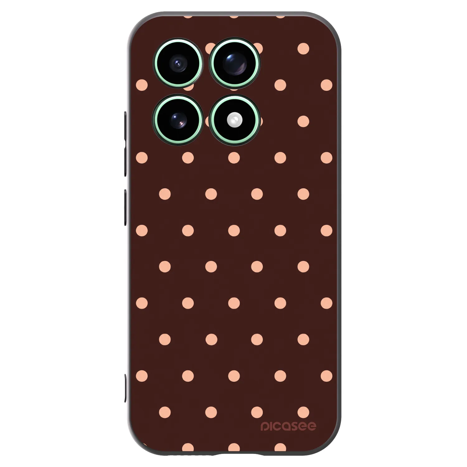Picasee crna silikonska maskica za Xiaomi 17 - Peach Dots & Chocolate