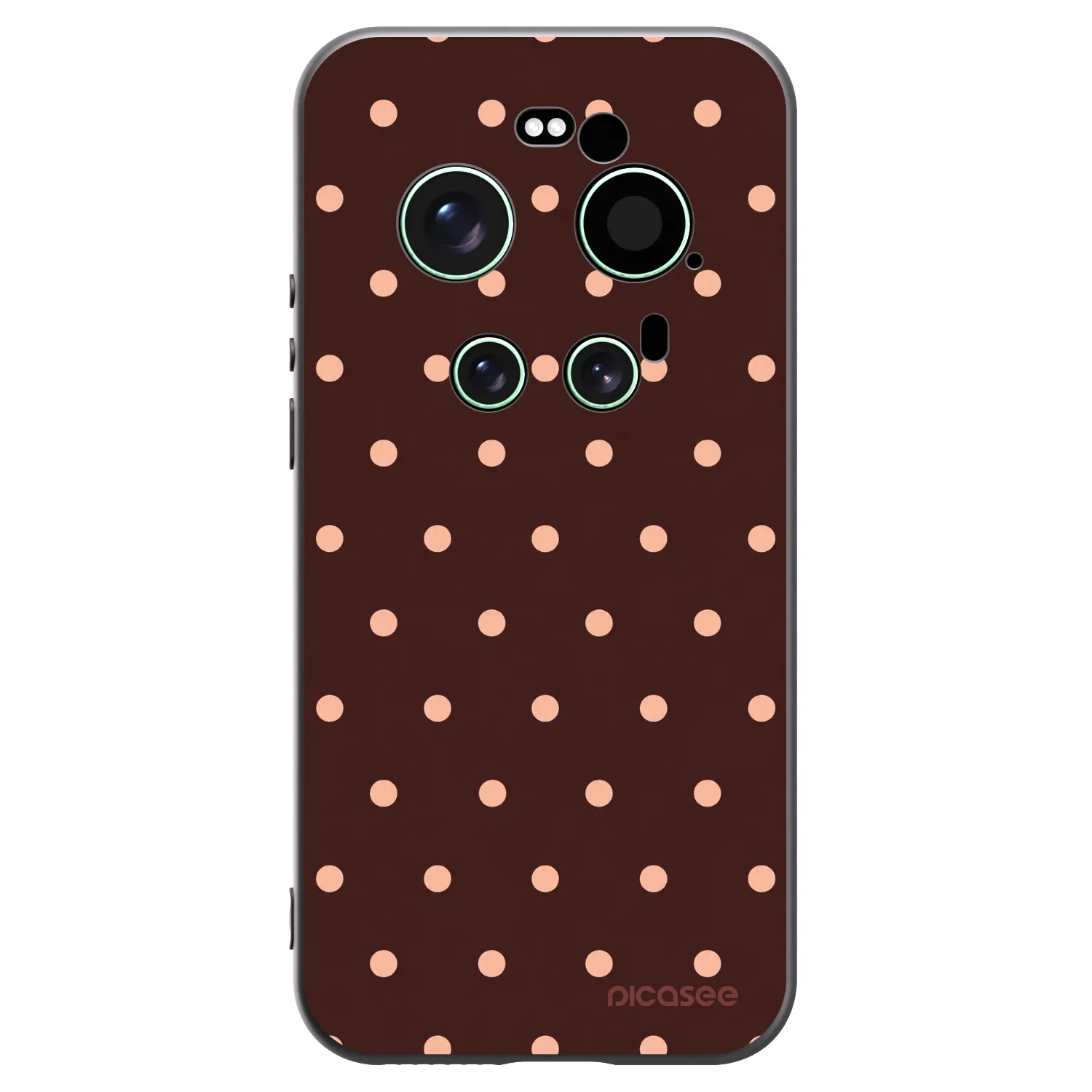 Picasee crna silikonska maskica za Xiaomi 17 Ultra - Peach Dots & Chocolate