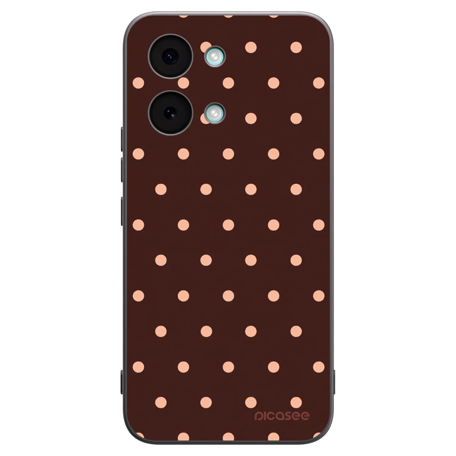 Picasee crna silikonska maskica za Xiaomi Poco X8 Pro Max - Peach Dots & Chocolate