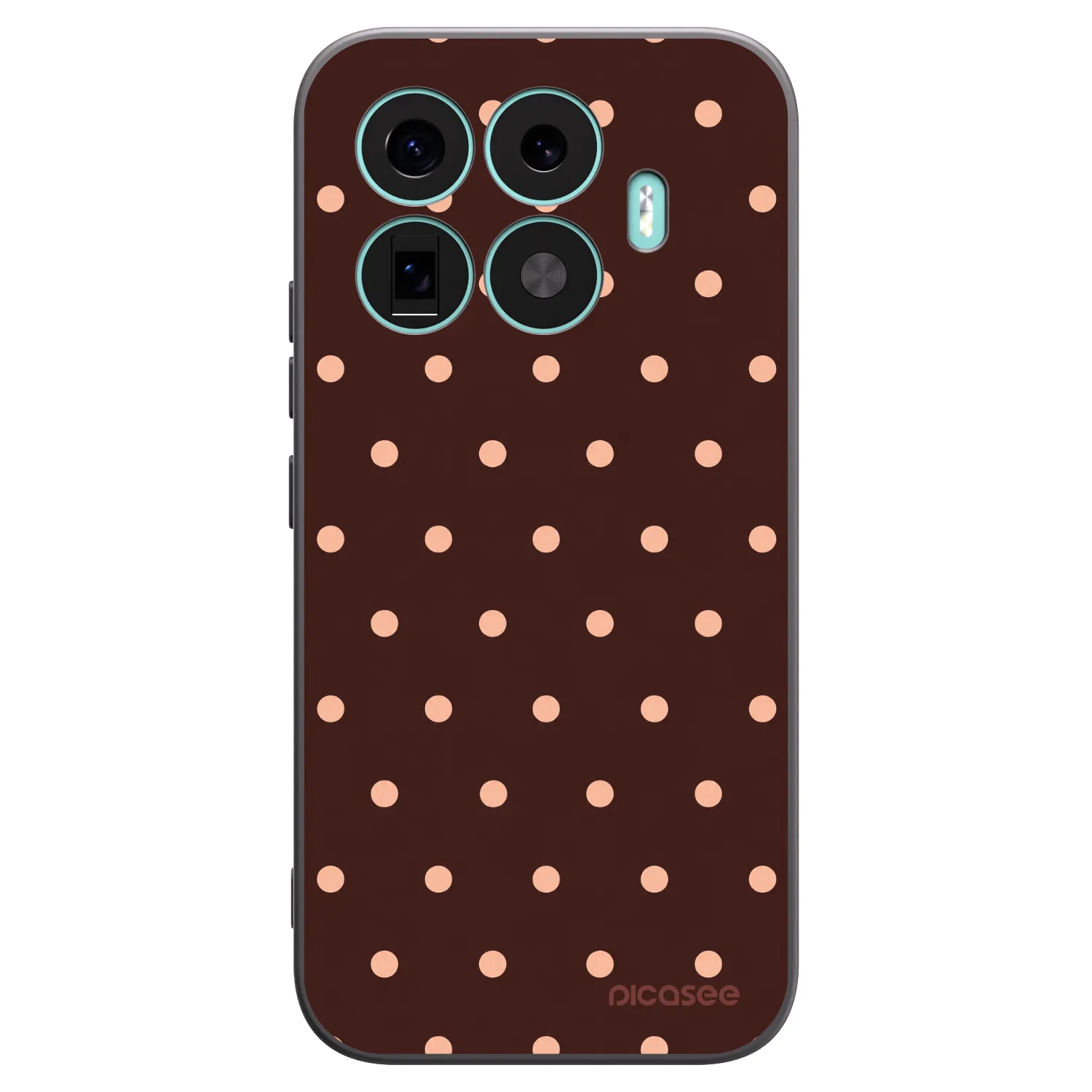 Picasee crna silikonska maskica za Xiaomi 17T - Peach Dots & Chocolate