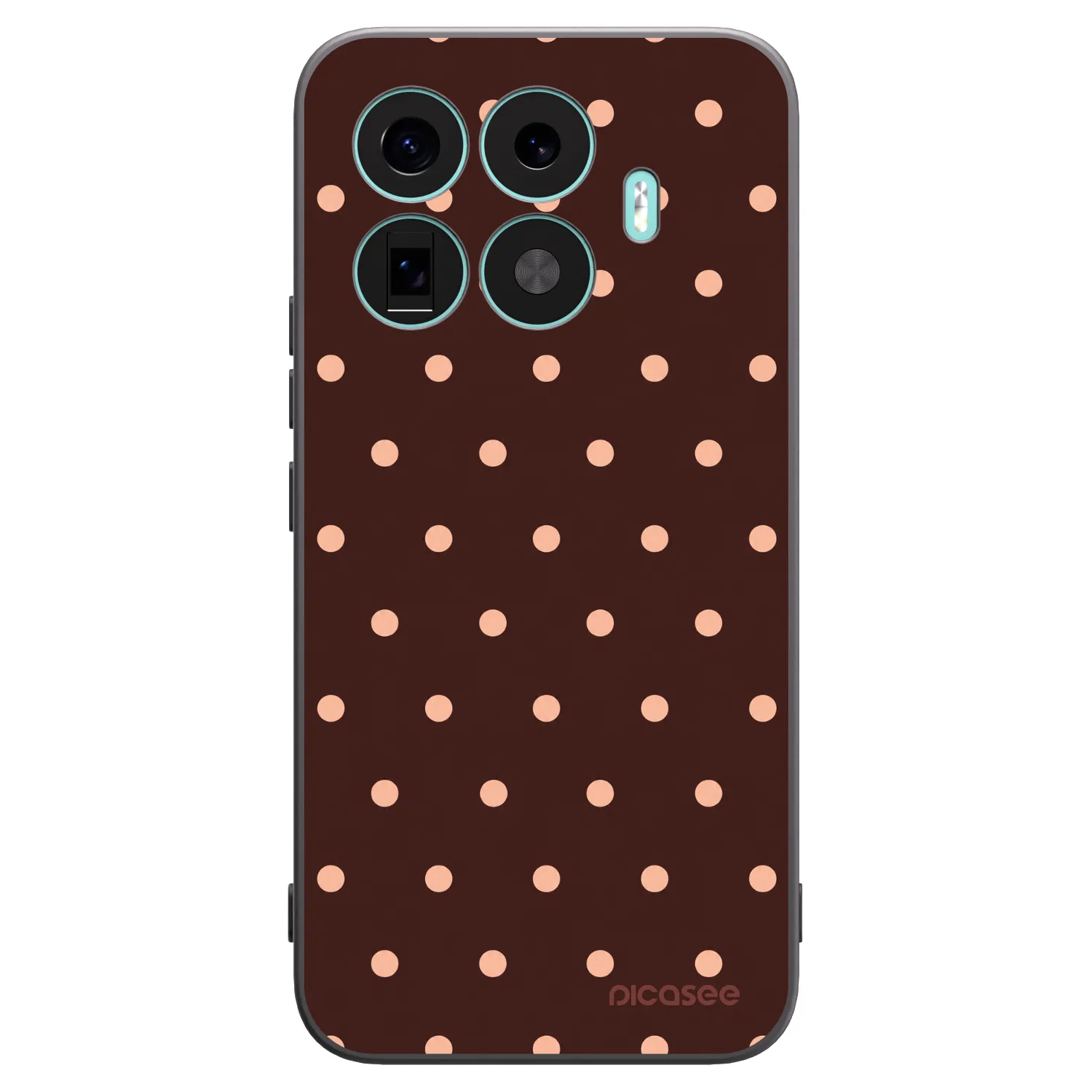 Picasee crna silikonska maskica za Xiaomi 17T Pro - Peach Dots & Chocolate