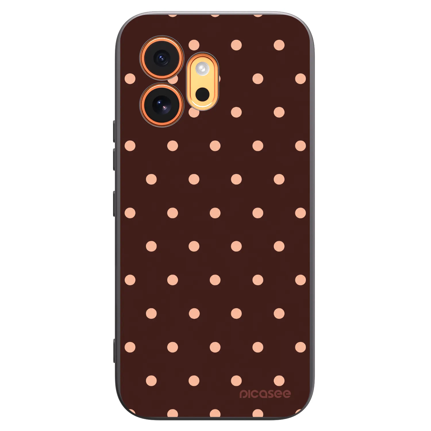 Picasee crna silikonska maskica za Honor 600 - Peach Dots & Chocolate