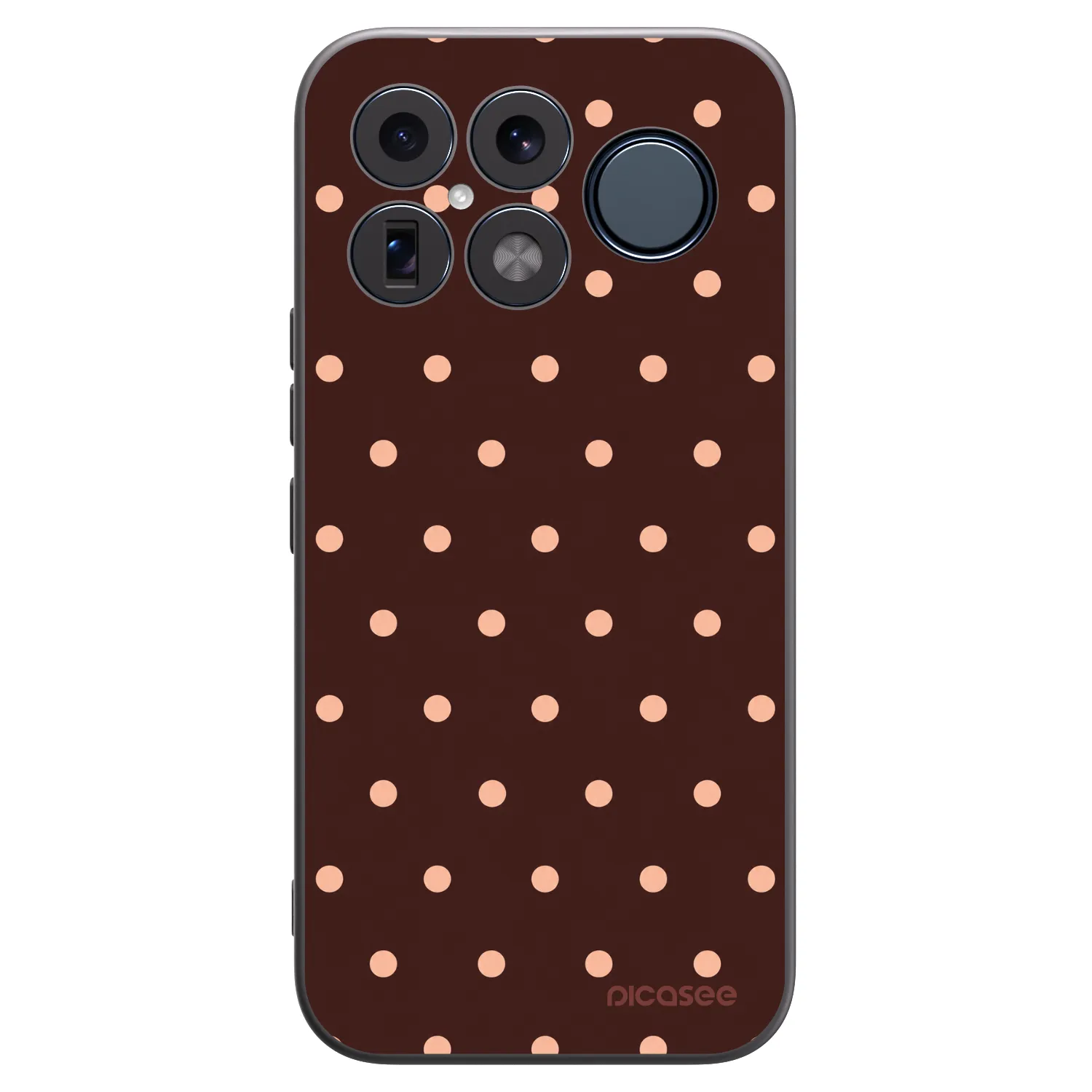 Picasee crna silikonska maskica za Xiaomi Poco F8 Ultra - Peach Dots & Chocolate