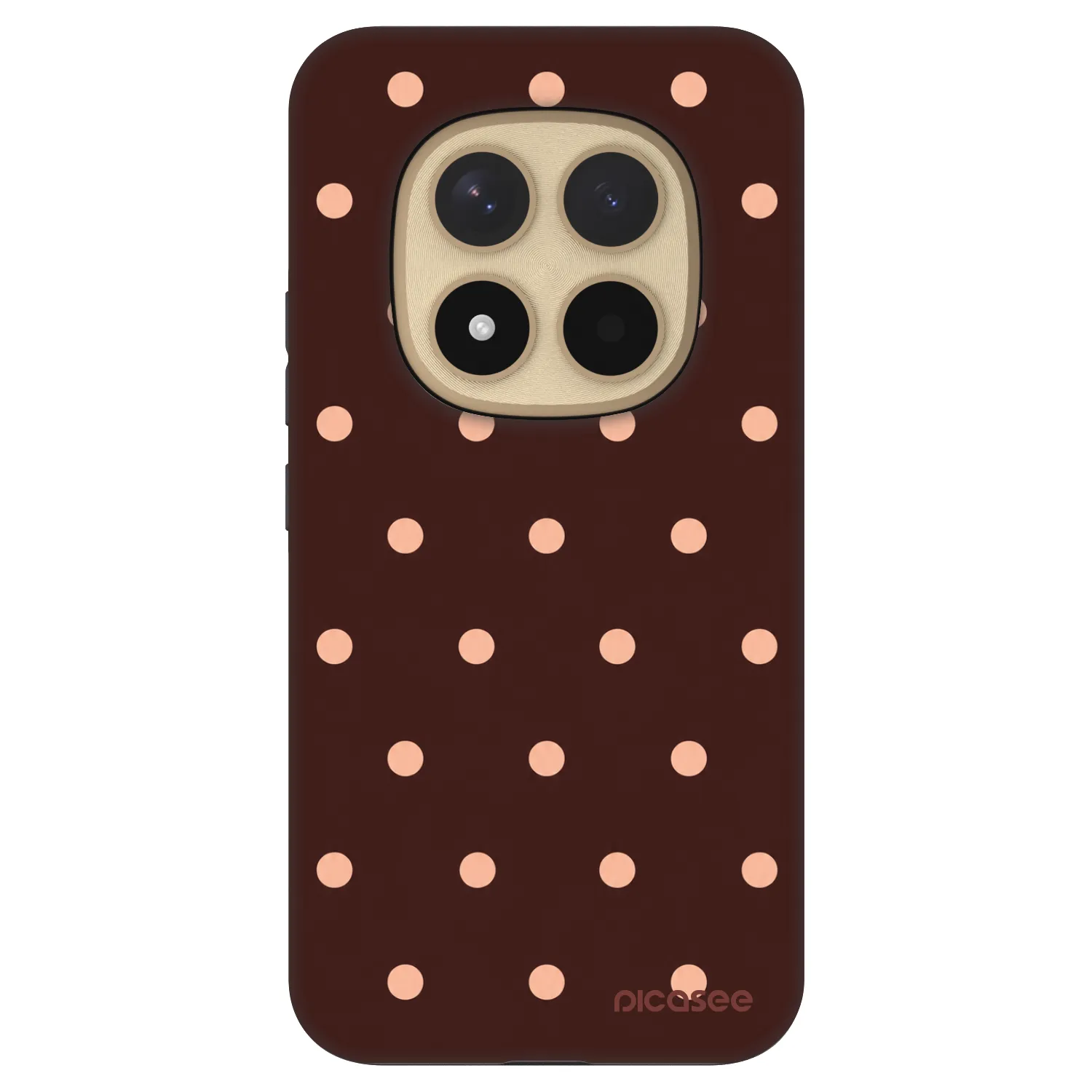 Picasee Fashion Case za Xiaomi Redmi Note 15 Pro+ - Peach Dots & Chocolate
