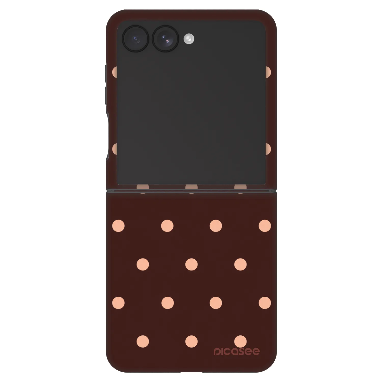 Picasee Fashion Case za Samsung Galaxy Z Flip7 5G - Peach Dots & Chocolate