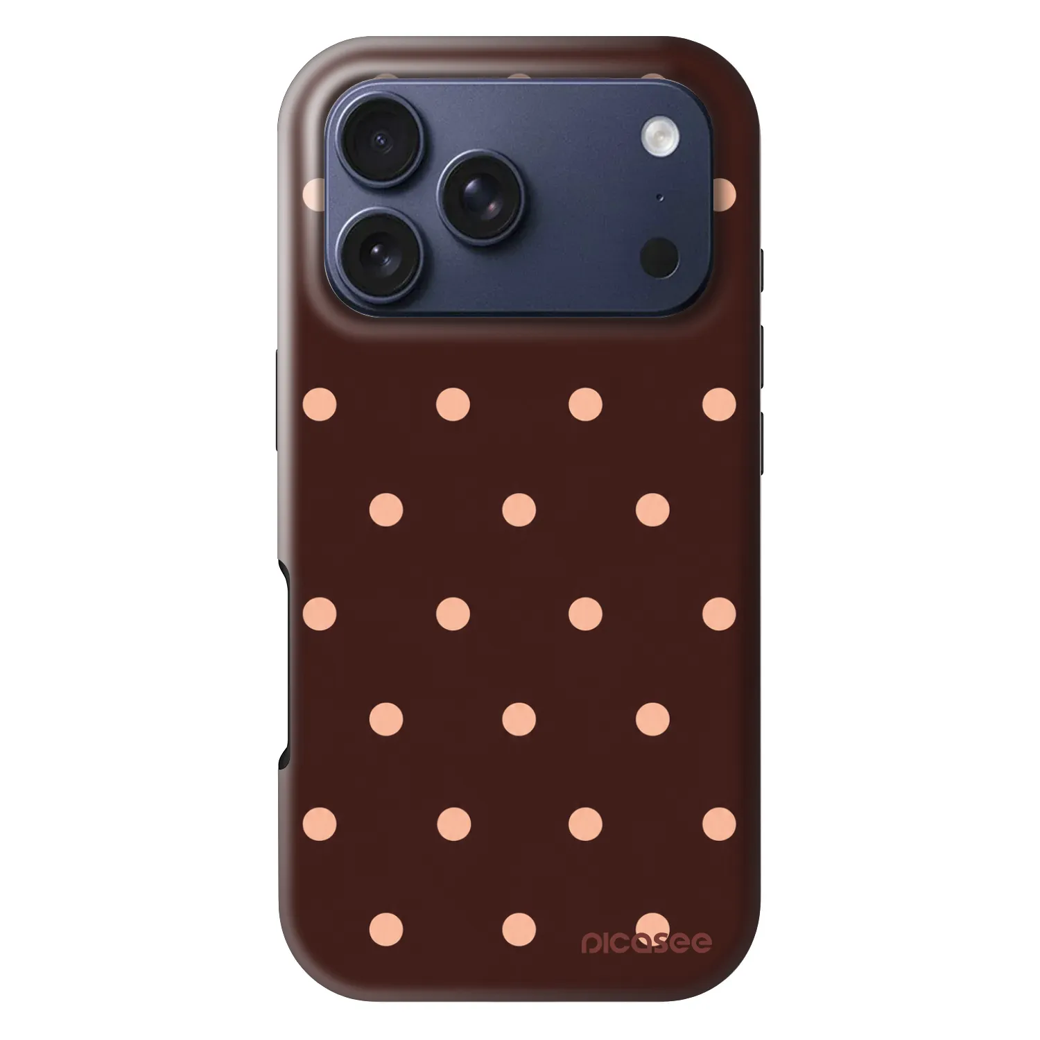 Picasee Fashion Case MagSafe za Apple iPhone 18 Pro - Peach Dots & Chocolate