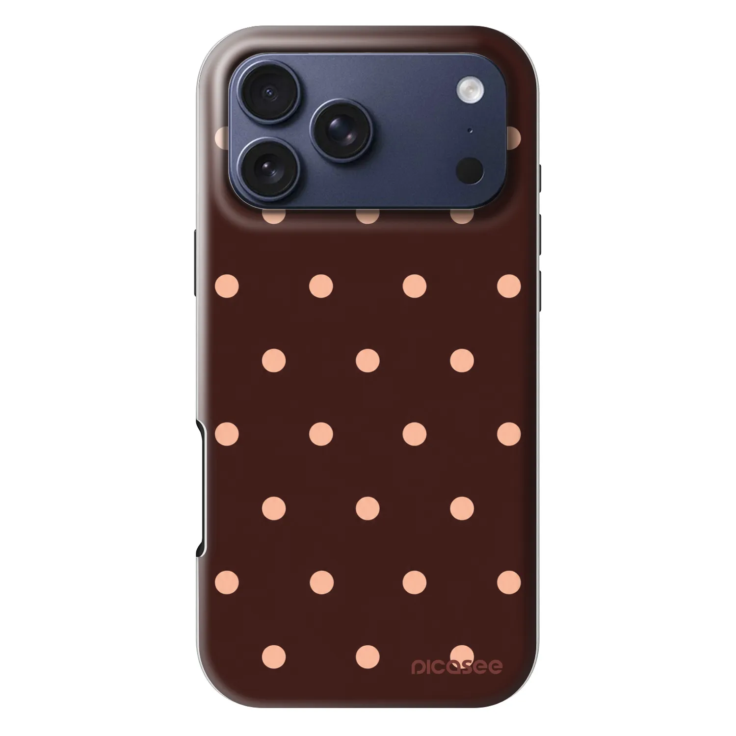 Picasee Fashion Case MagSafe za Apple iPhone 18 Pro Max - Peach Dots & Chocolate