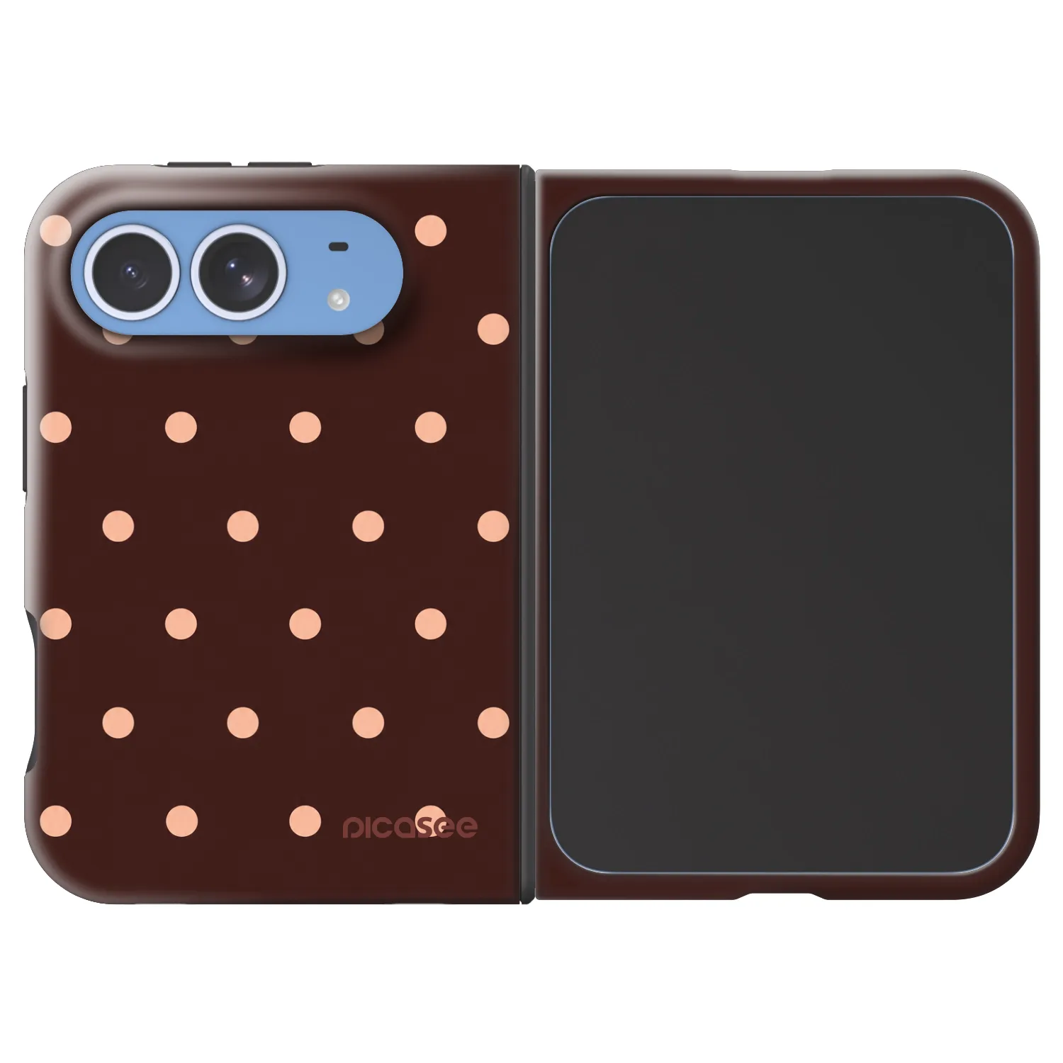 Picasee Fashion Case MagSafe za Apple iPhone Duo - Peach Dots & Chocolate