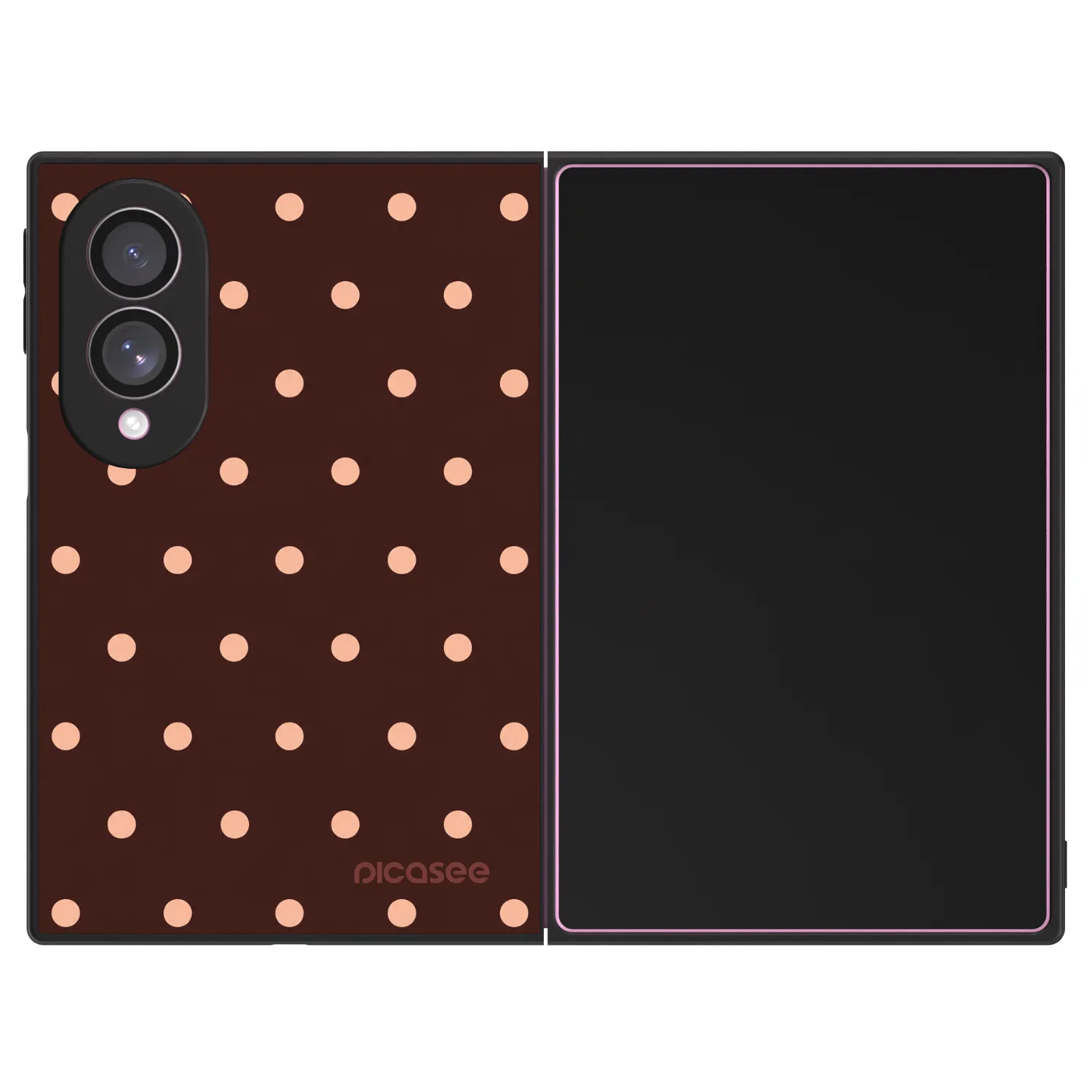 Picasee ULTIMATE CASE za Samsung Galaxy Z Fold8 5G - Peach Dots & Chocolate